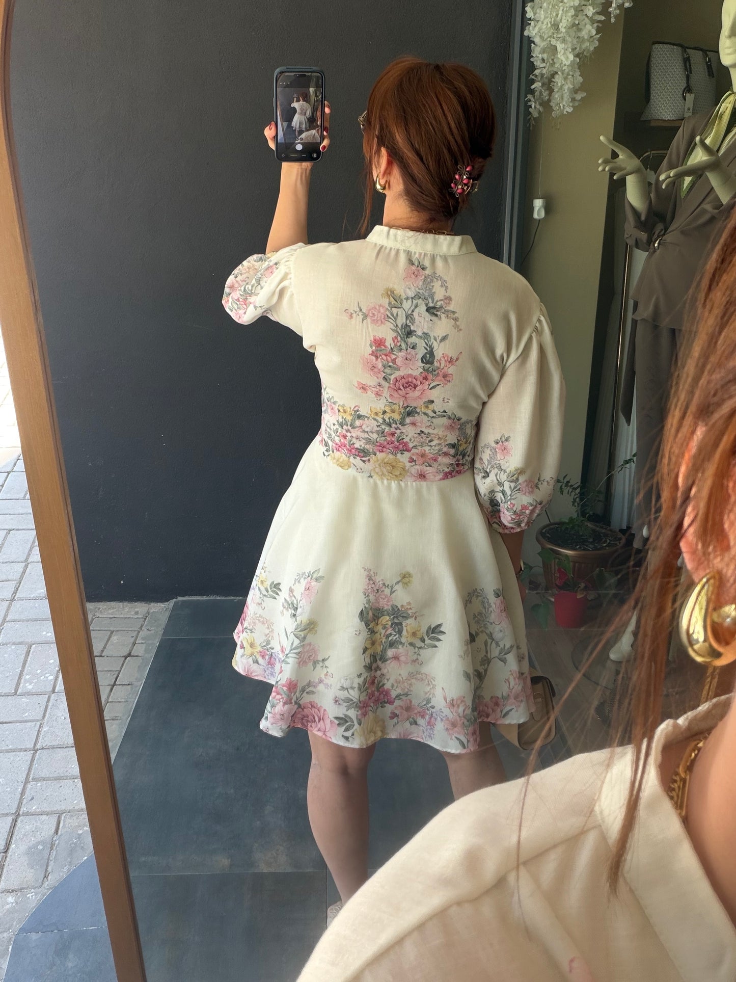 Petit Floral Desen Mini Elbise