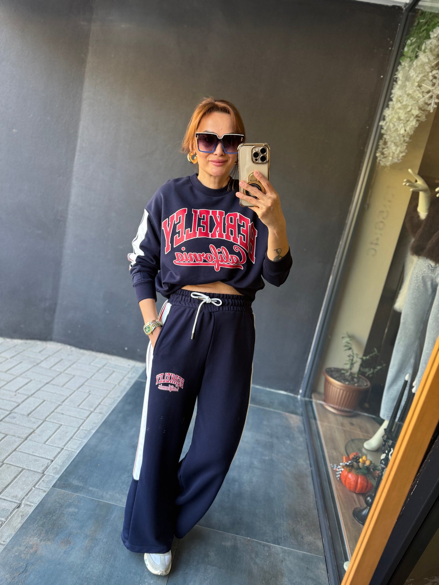 Minty Lacivert Palazzo Eşofman Takımı