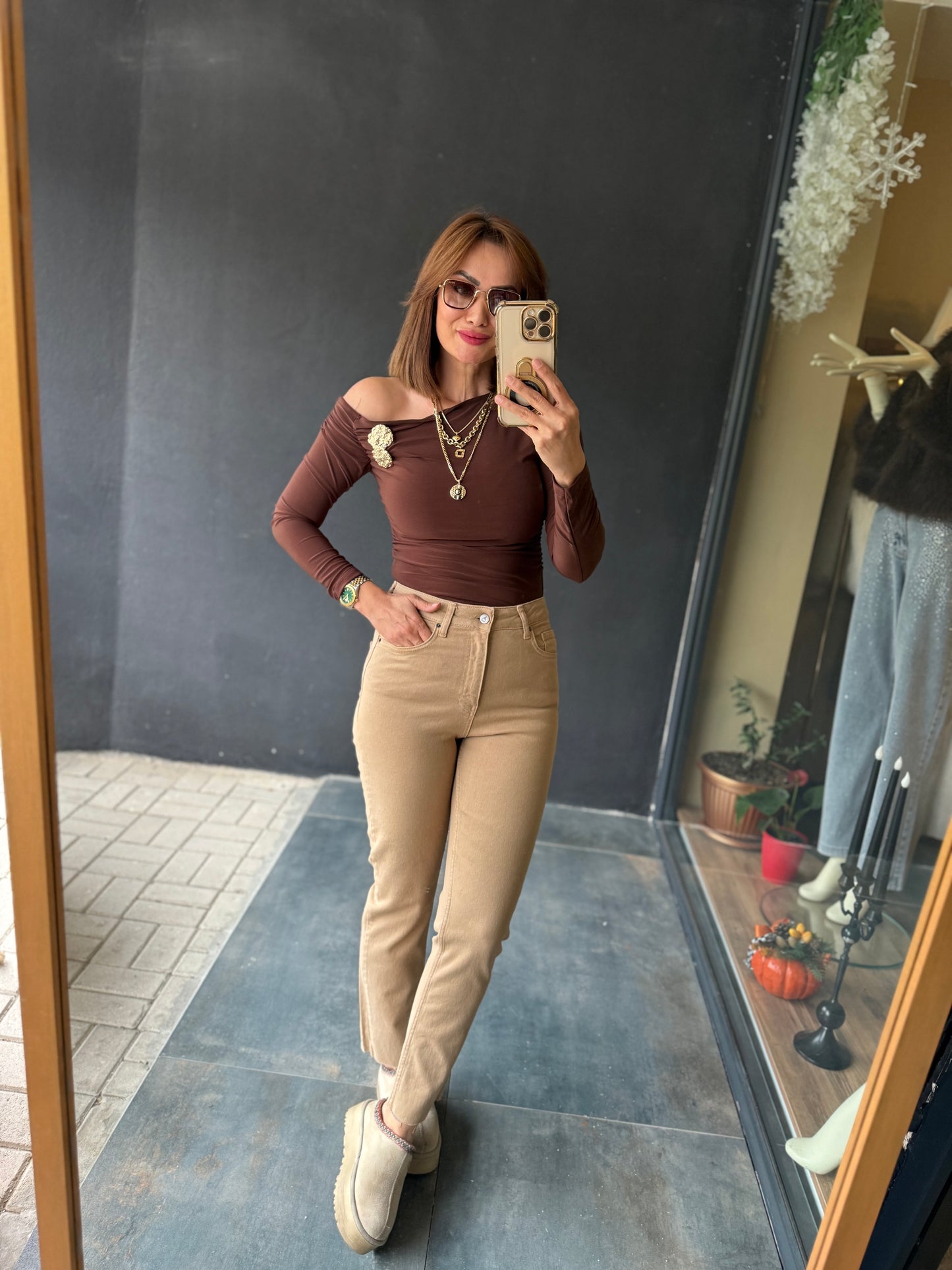 Xlove Bej Toparlayıcı Jean