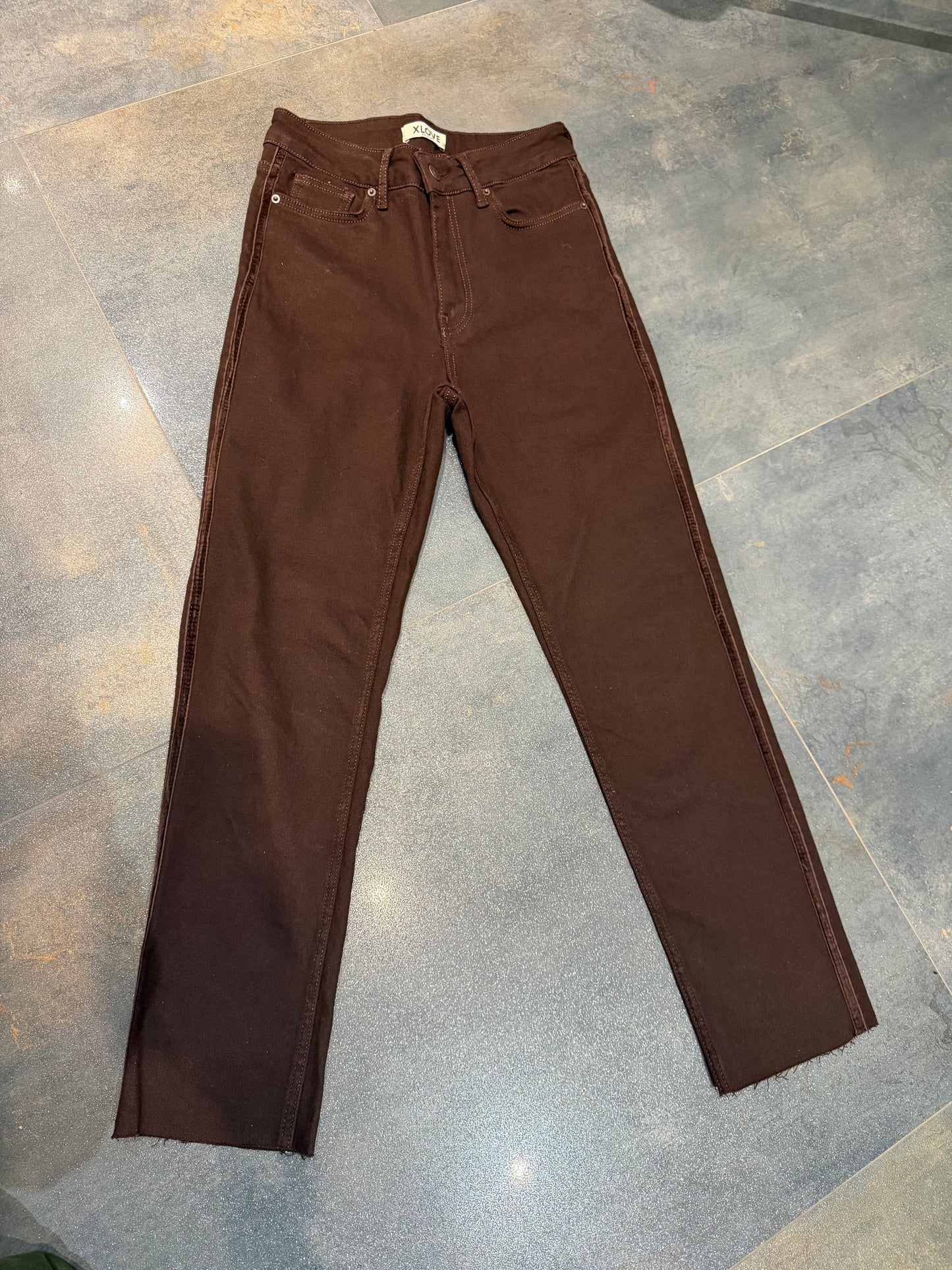 Xlove Kahve Yan Şeritli Jean