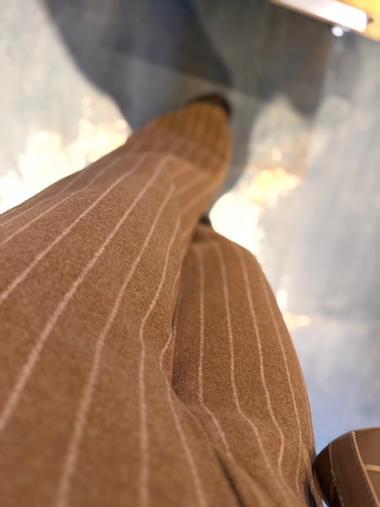 Elegance Kahve Kaşe Pantolon