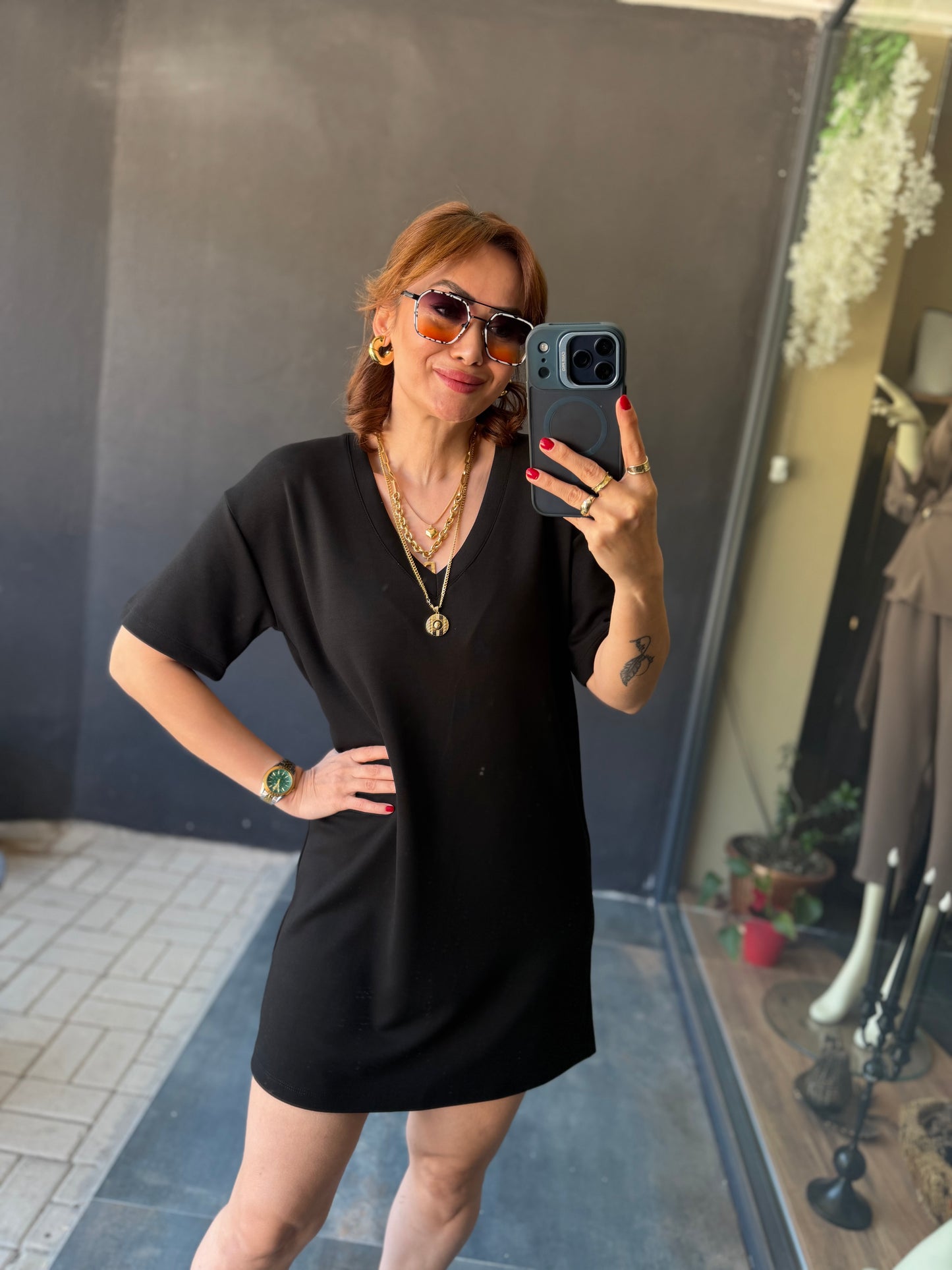 Wear Siyah Basic Elbise