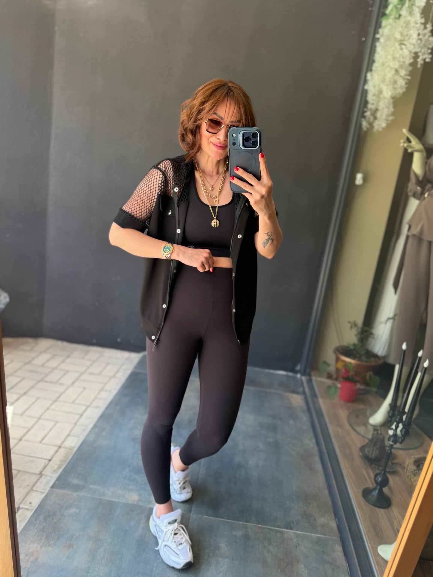Şems Siyah File Ceket