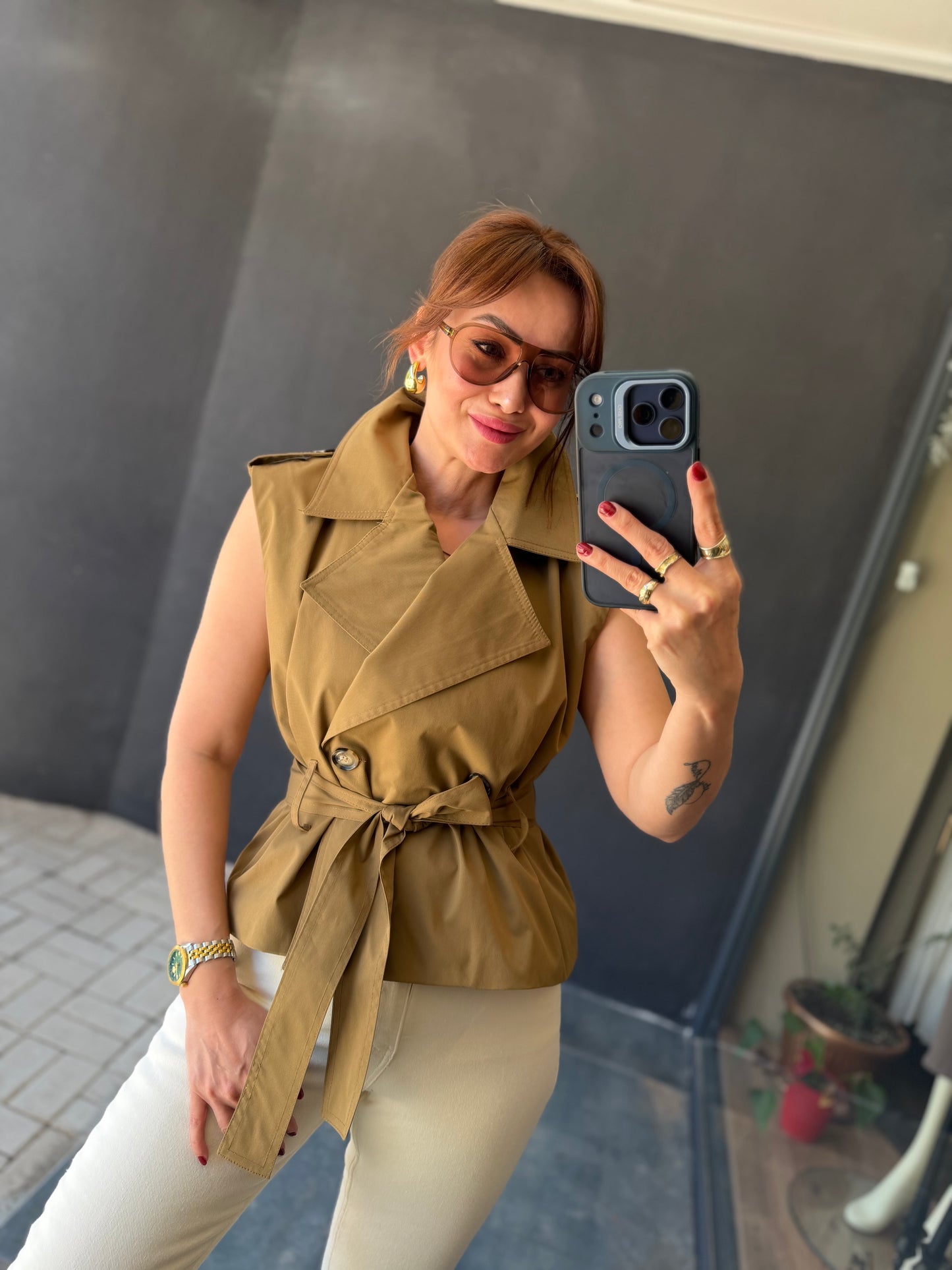 Darty Yeşil Kuşaklı Yelek