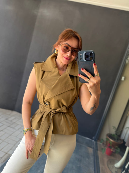 Darty Yeşil Kuşaklı Yelek