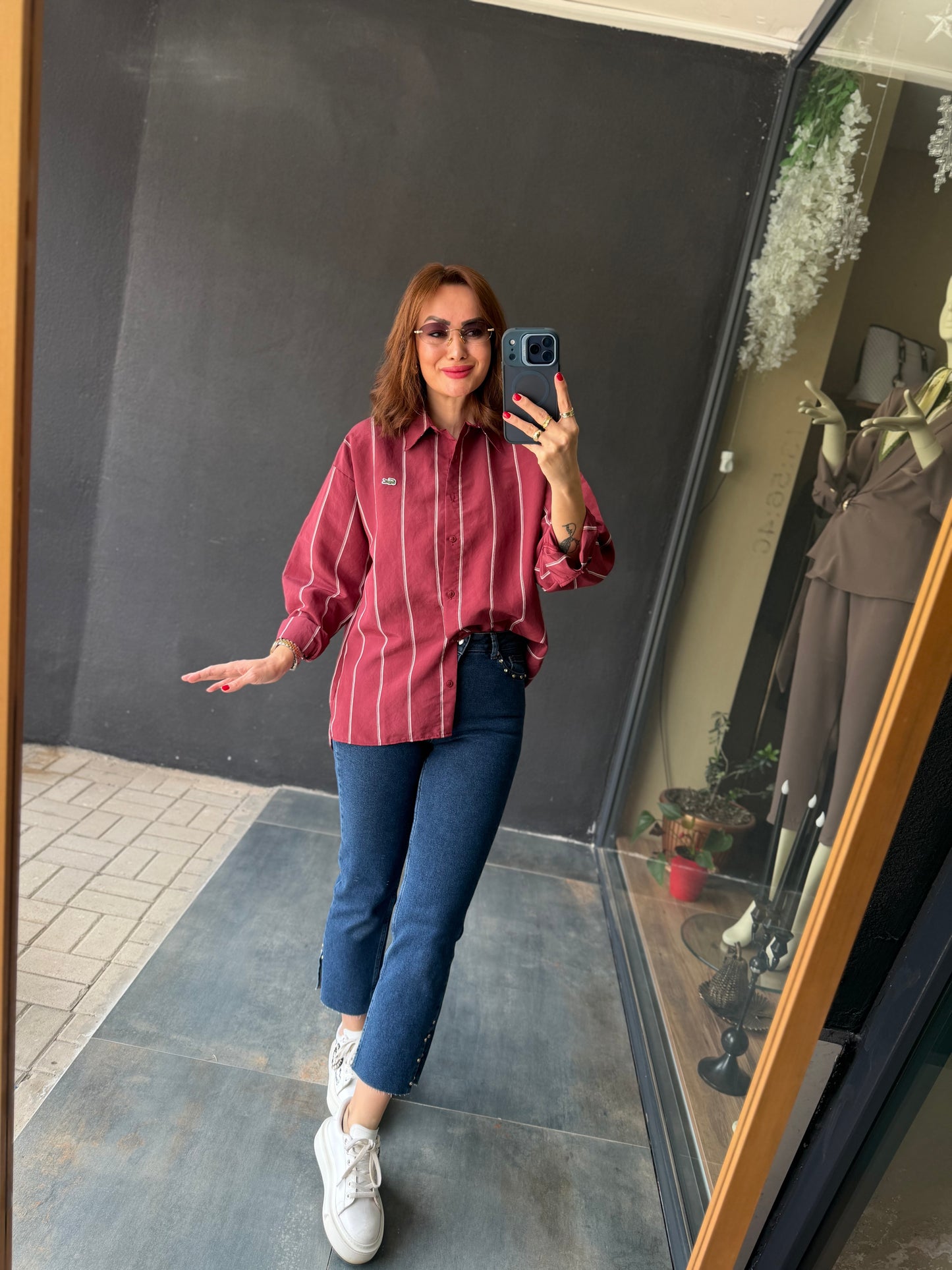 Tiante Bordo Tensel Gömlek