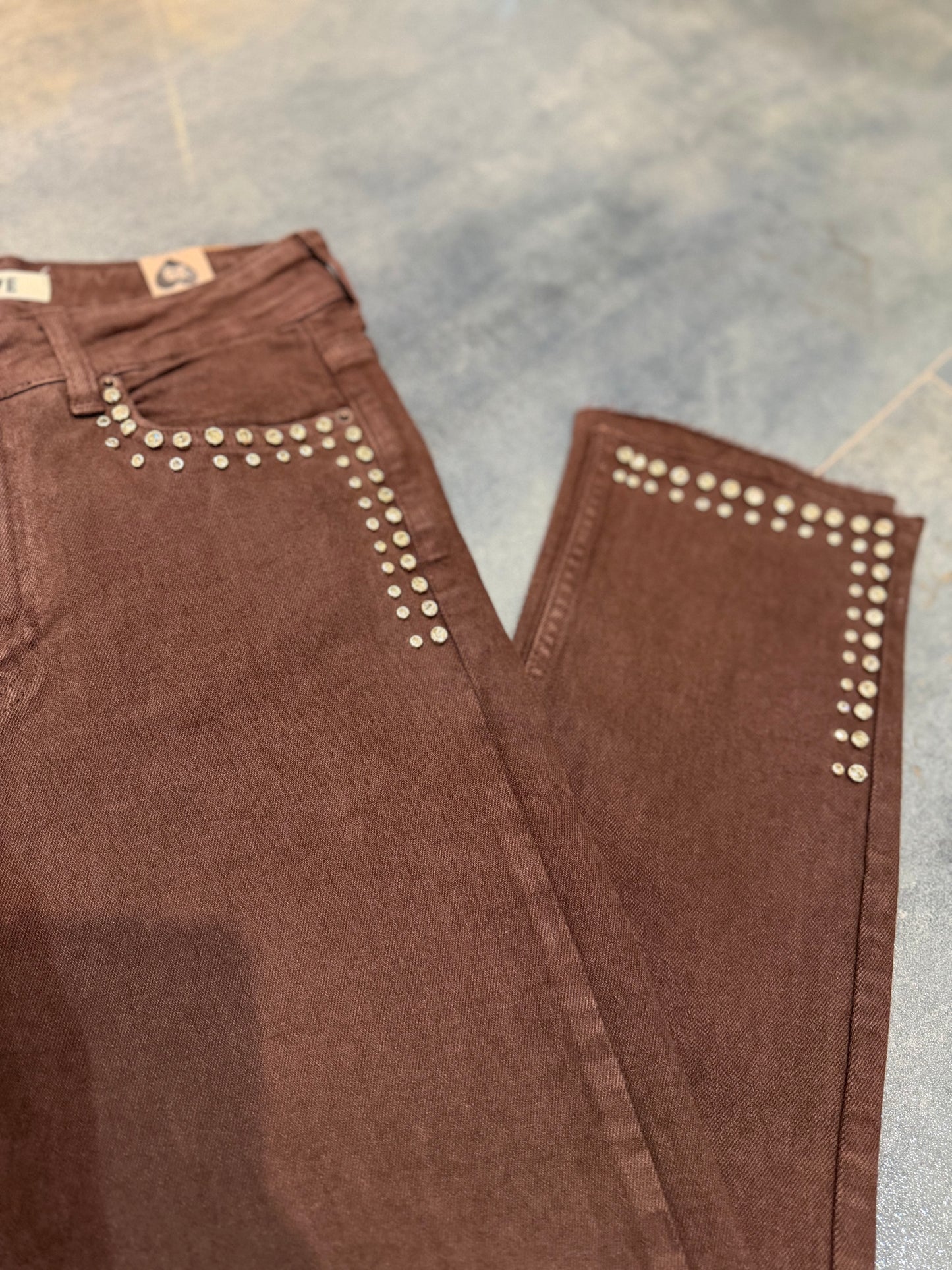 Xlove Kahve Çift Taş Jean