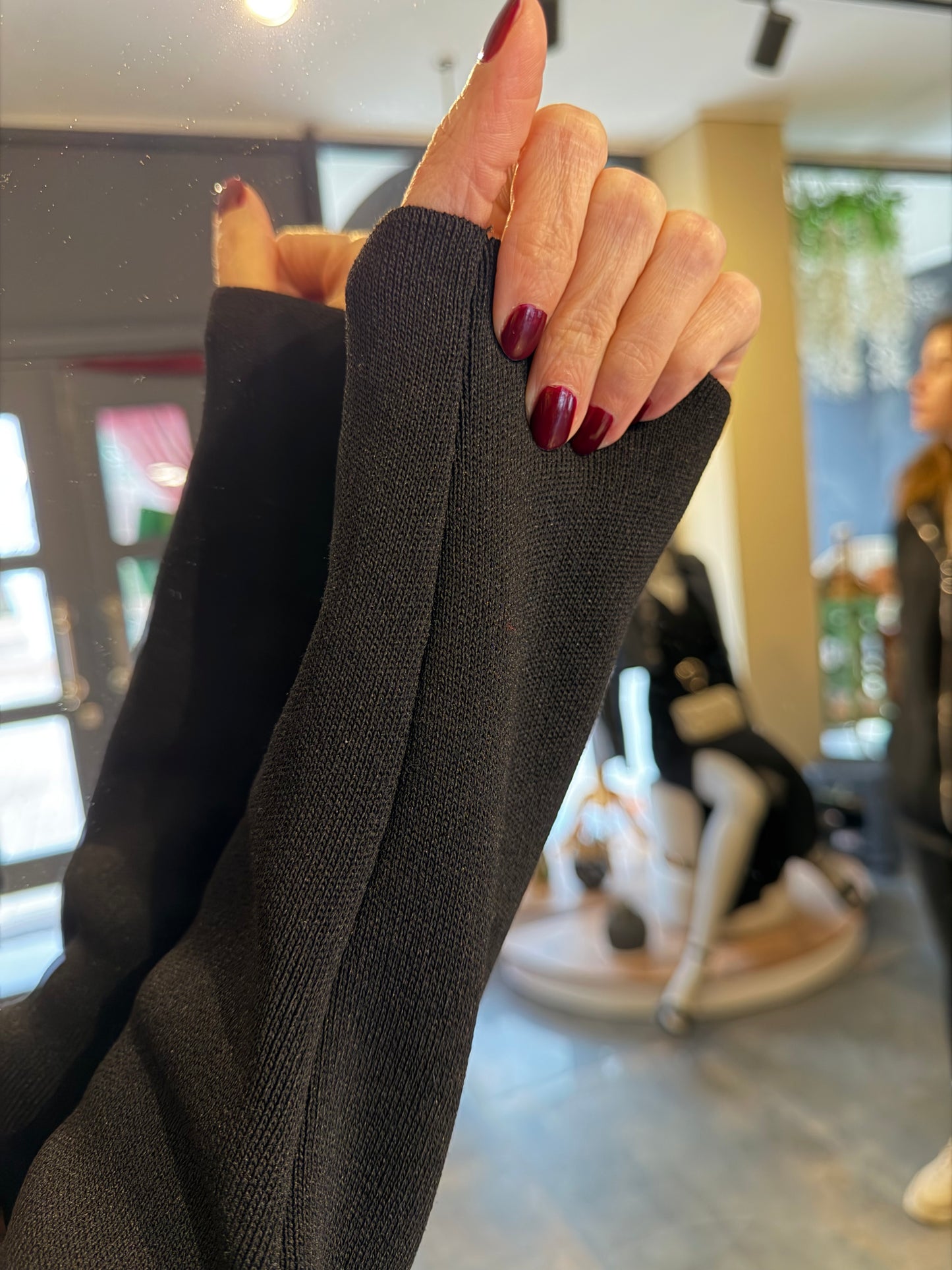 Given Siyah Çelik Örme Bluz