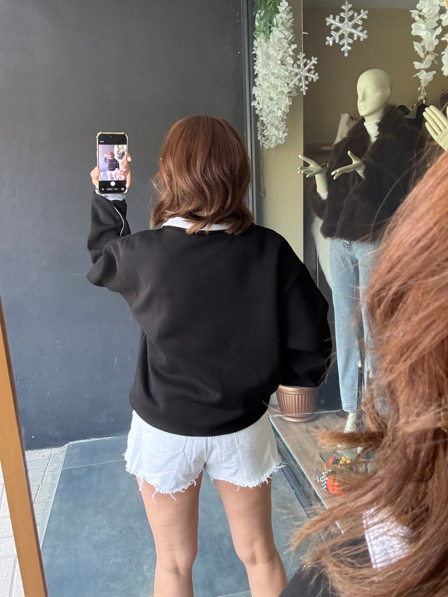 Muvy San Diego Siyah Sweatshirt