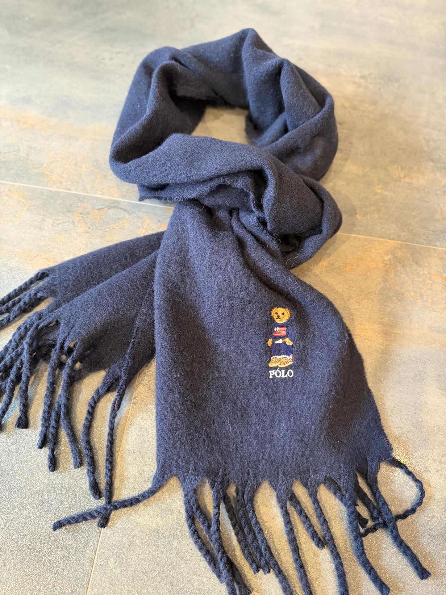 Gustor Lacivert Peluş Atkı