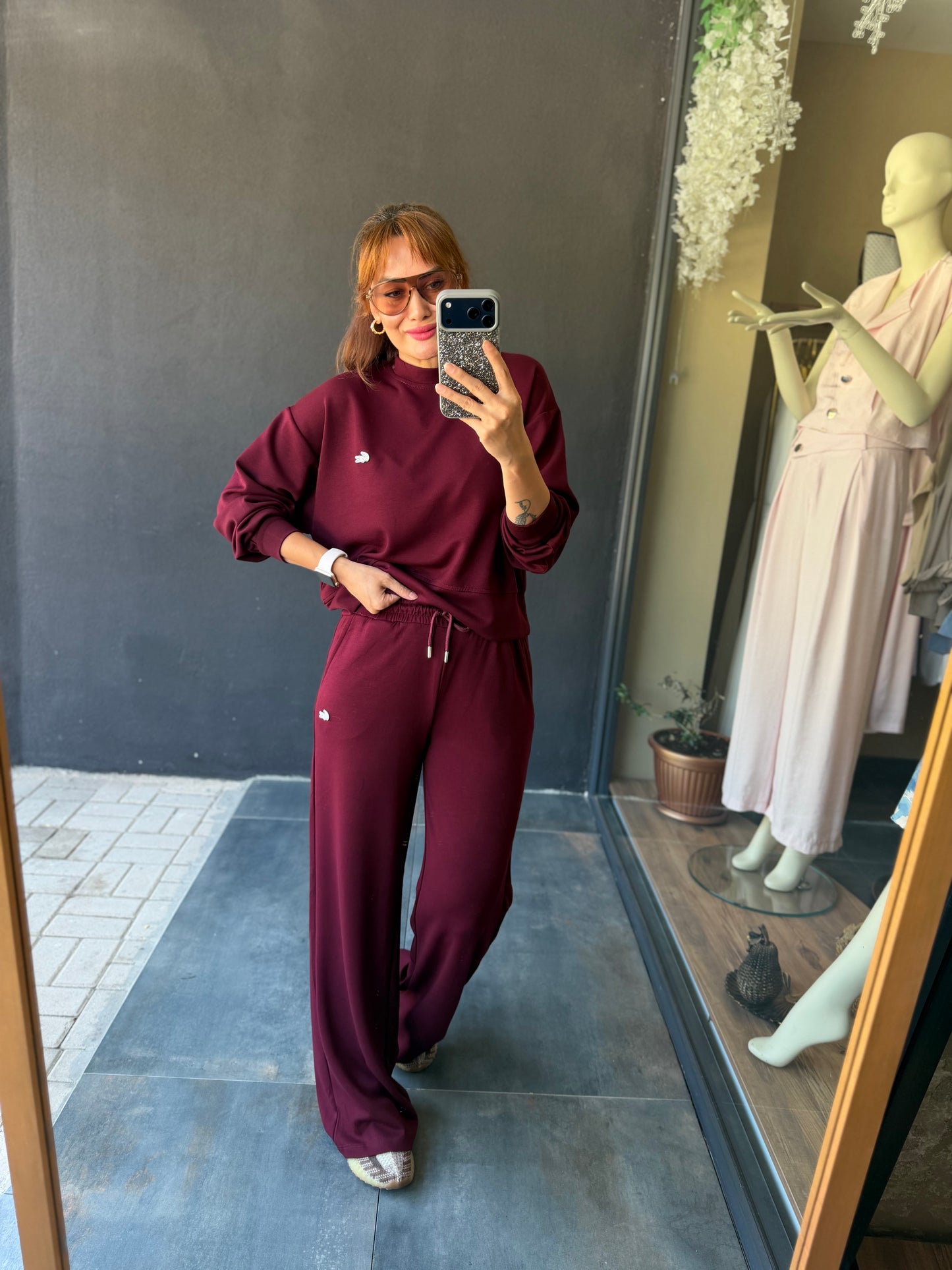 Veyora Bordo Modal Eşofman Takımı