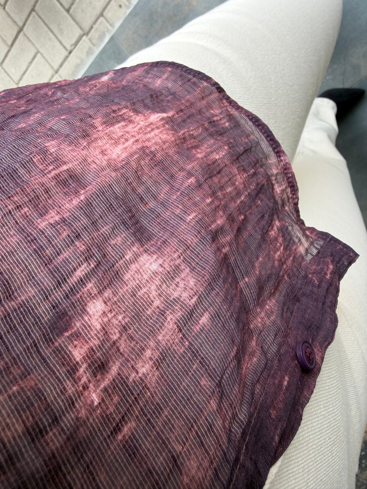 Vilen Bordo Transparan Gömlek