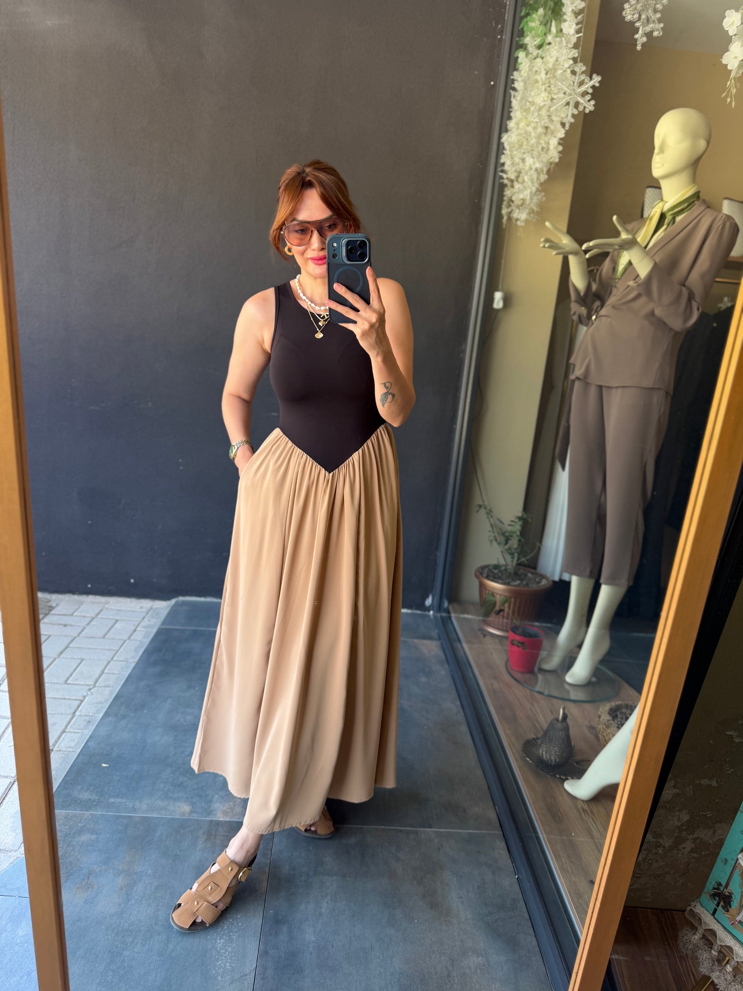 Poplin Toprak Elbise
