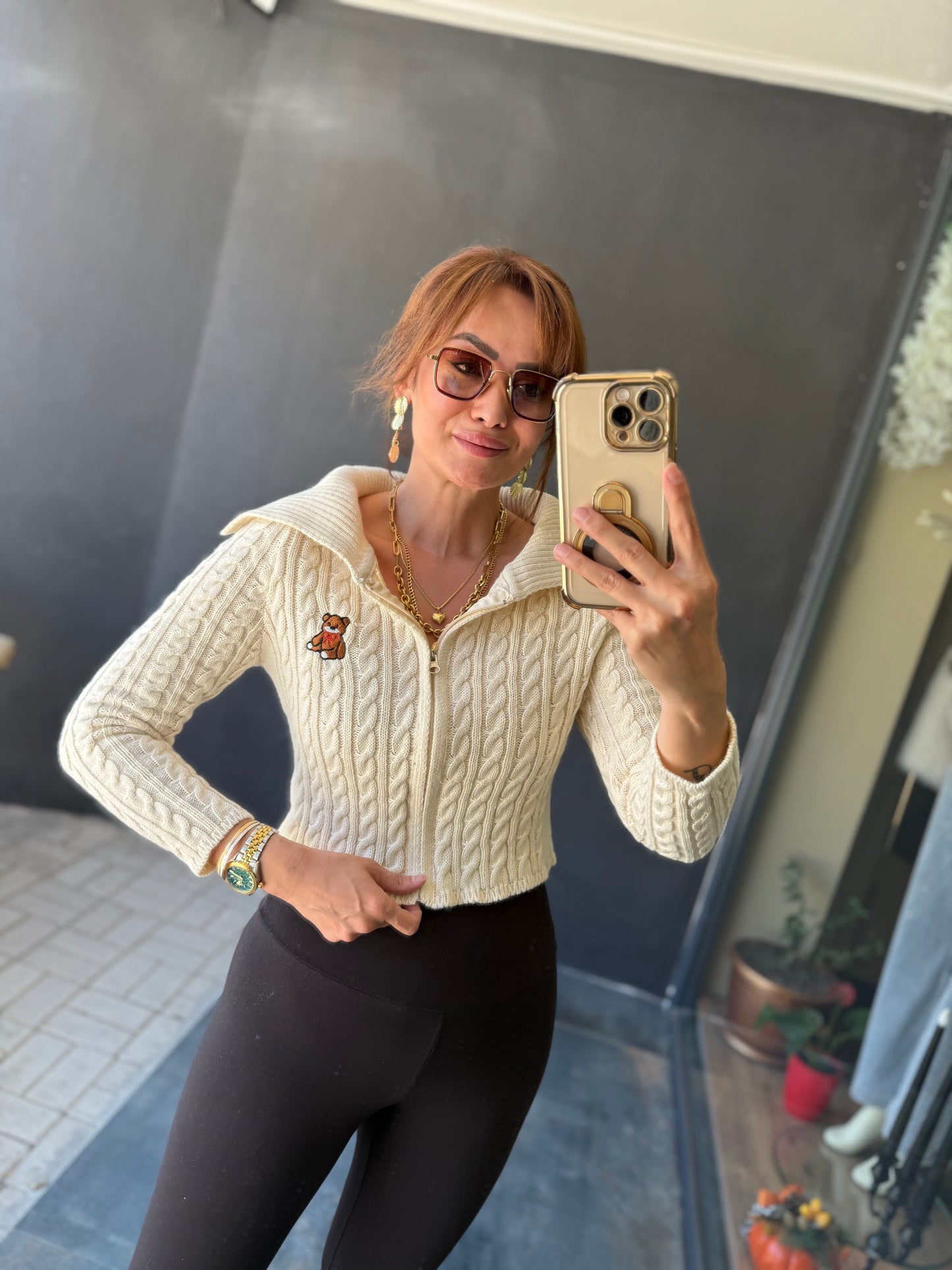 İkonic Bej Teddy Hırka