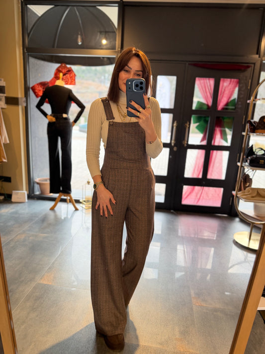 Mint Pöti Askılı Tuvid Tulum