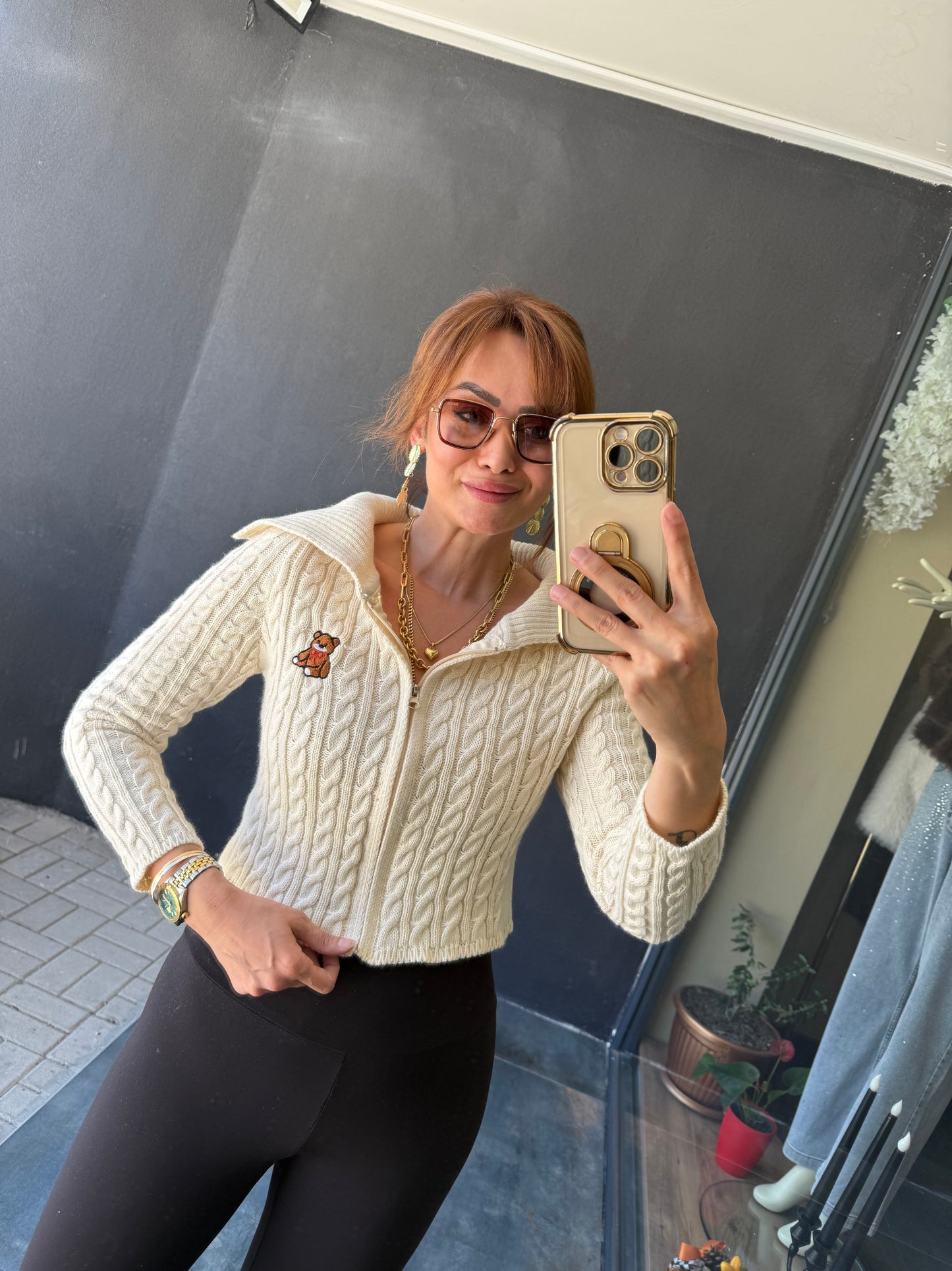 İkonic Bej Teddy Hırka