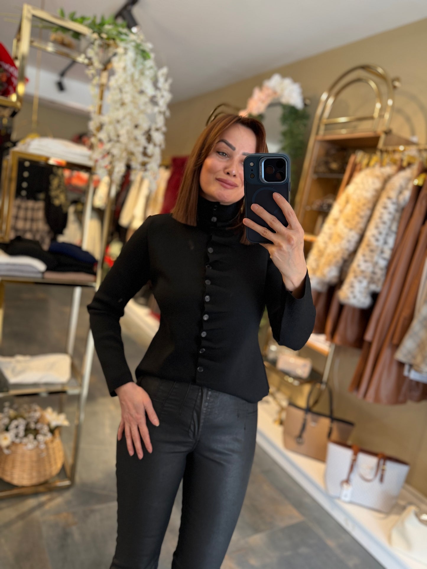 Vestido Elit Triko Siyah Bluz