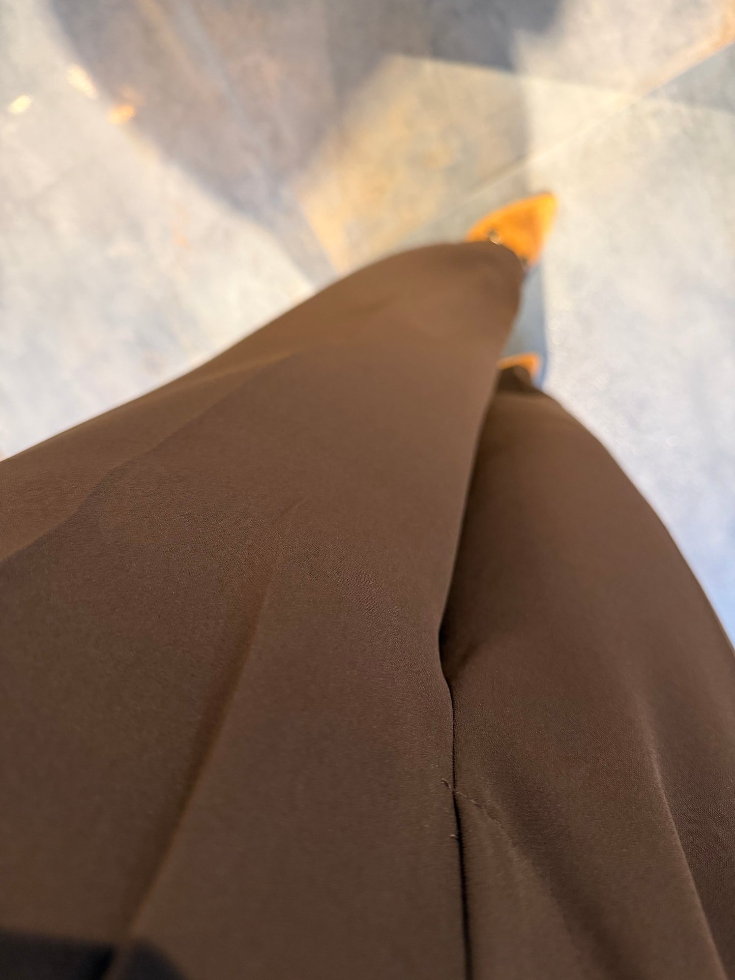 Cheek Kahve Krep Palazzo Pantolon