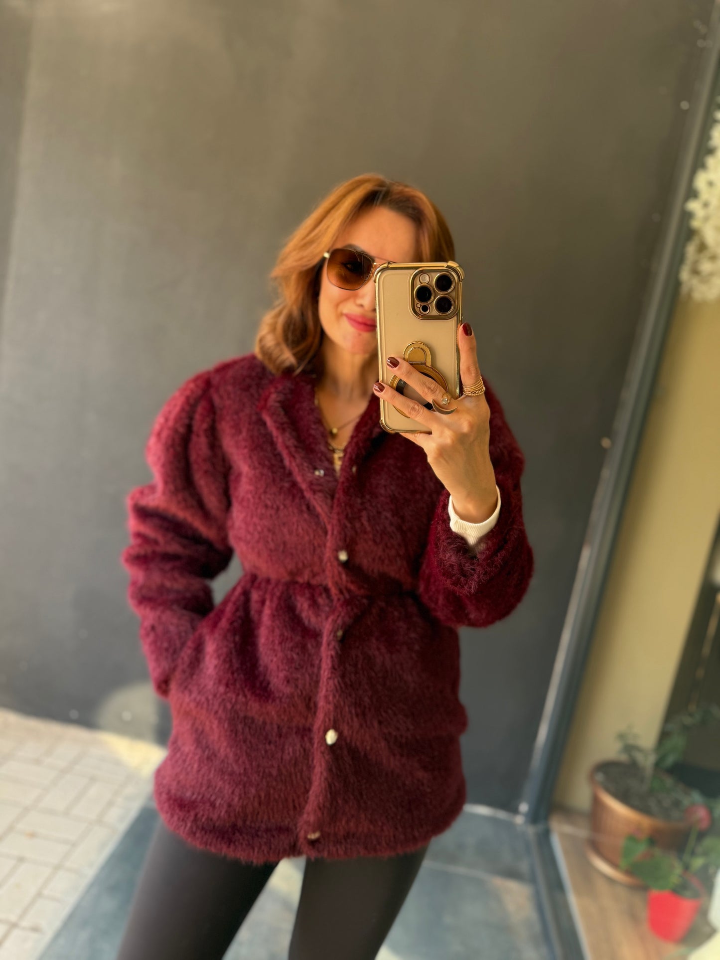 Paris Bordo Premium Kürk