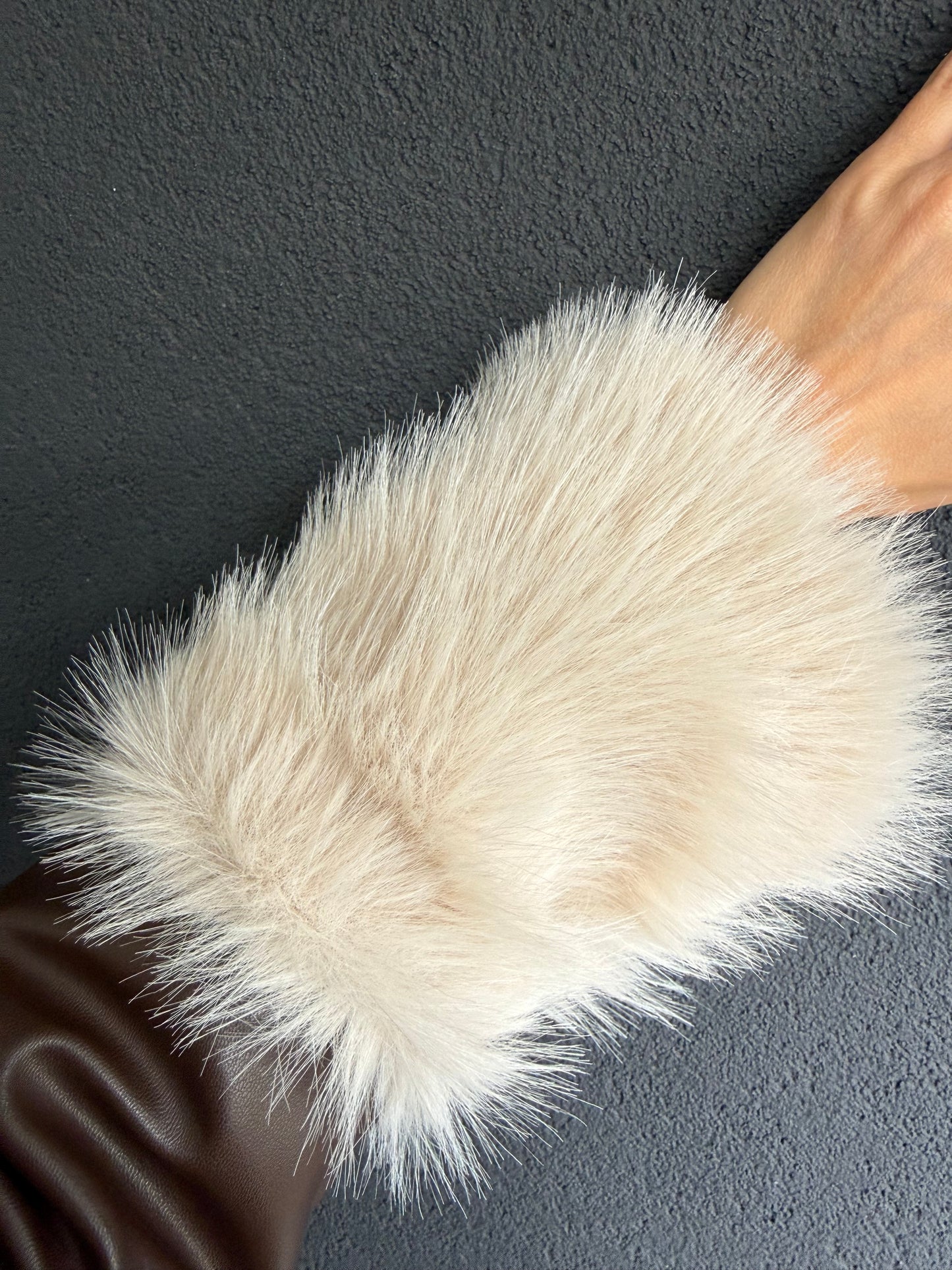 Deer Kahve Deri & Kürk Ceket