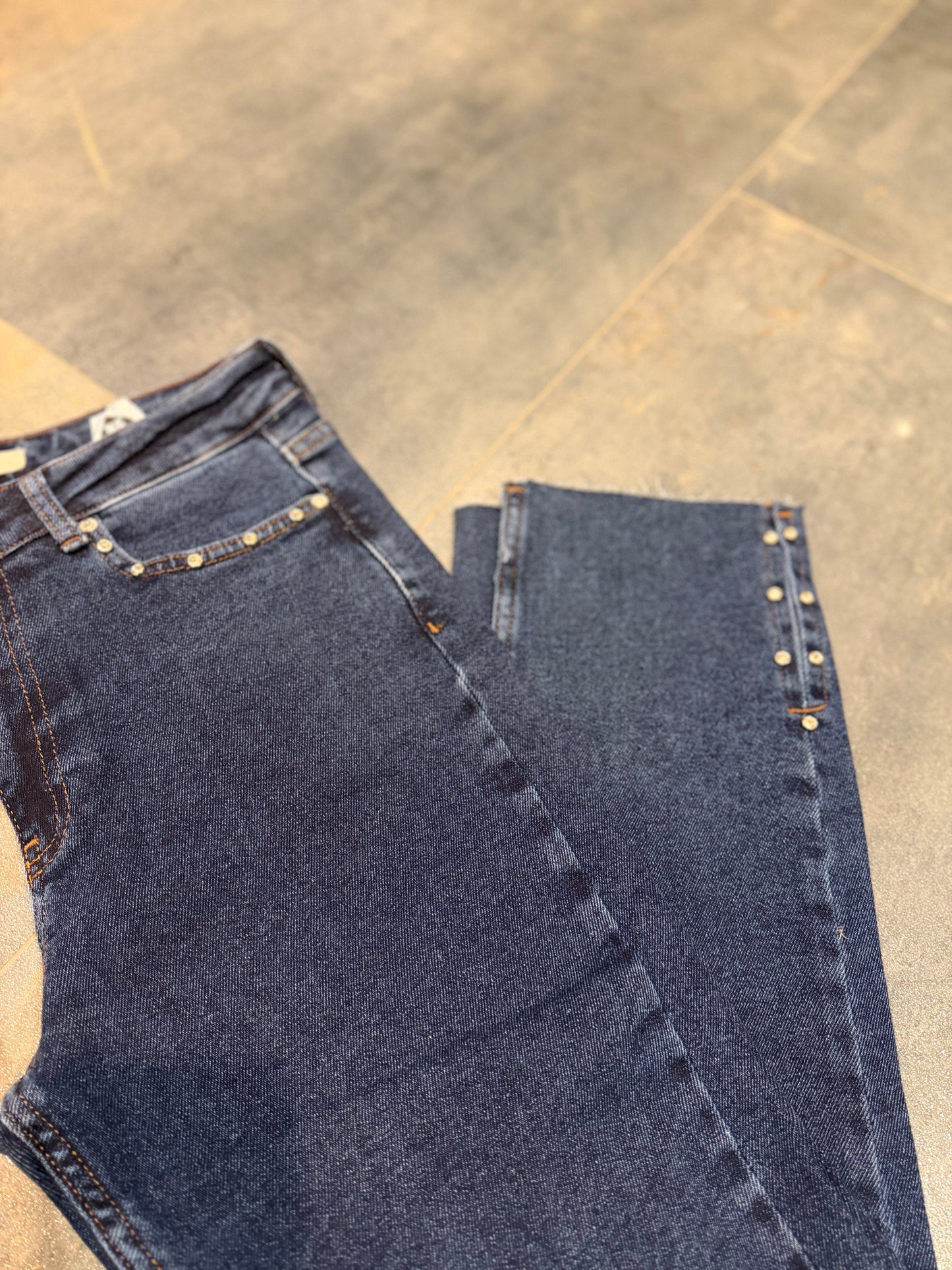 Xlove Mavi Tek Taş İşleme Jean