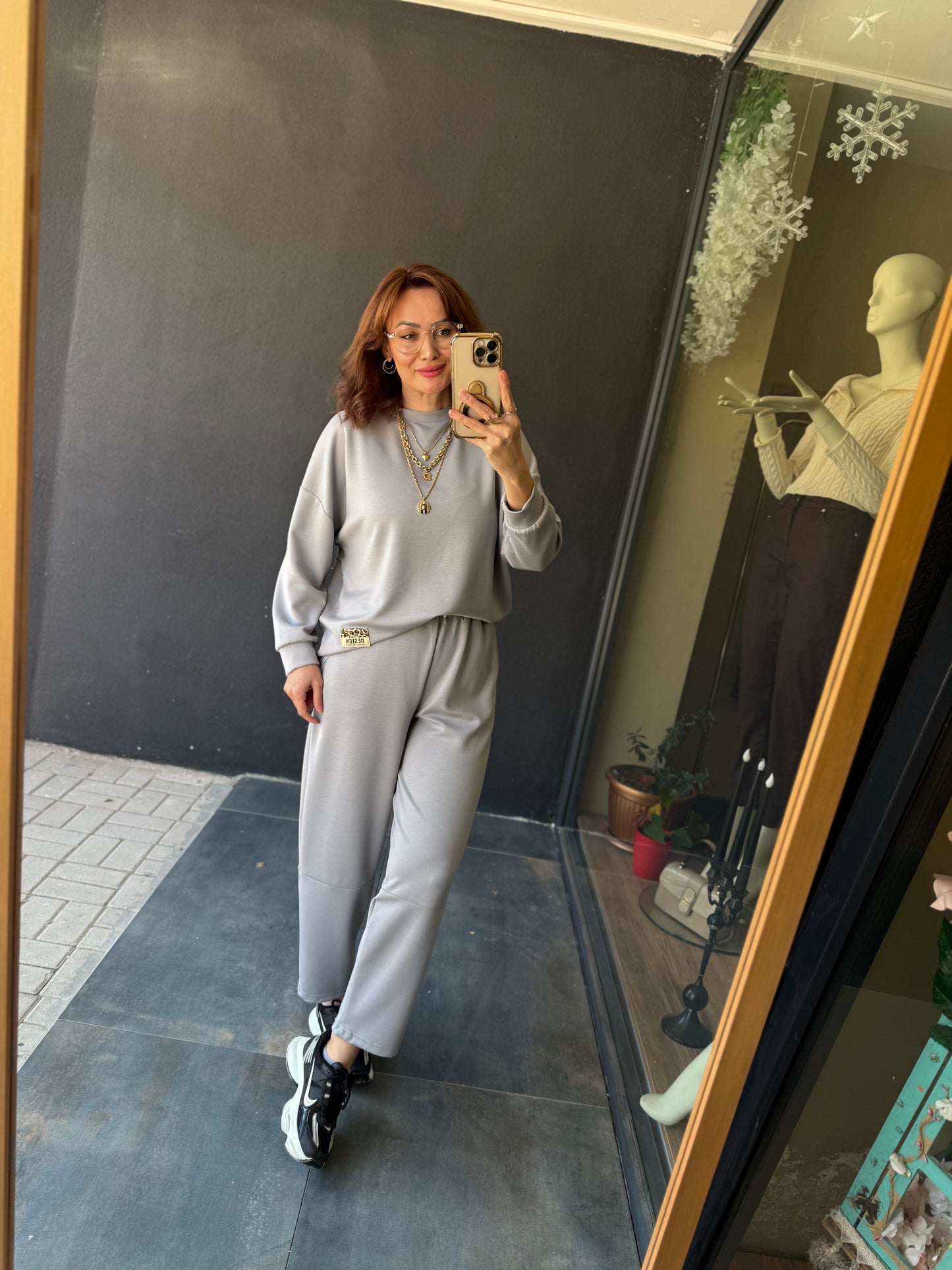 Şayza Gri Armalı Takım