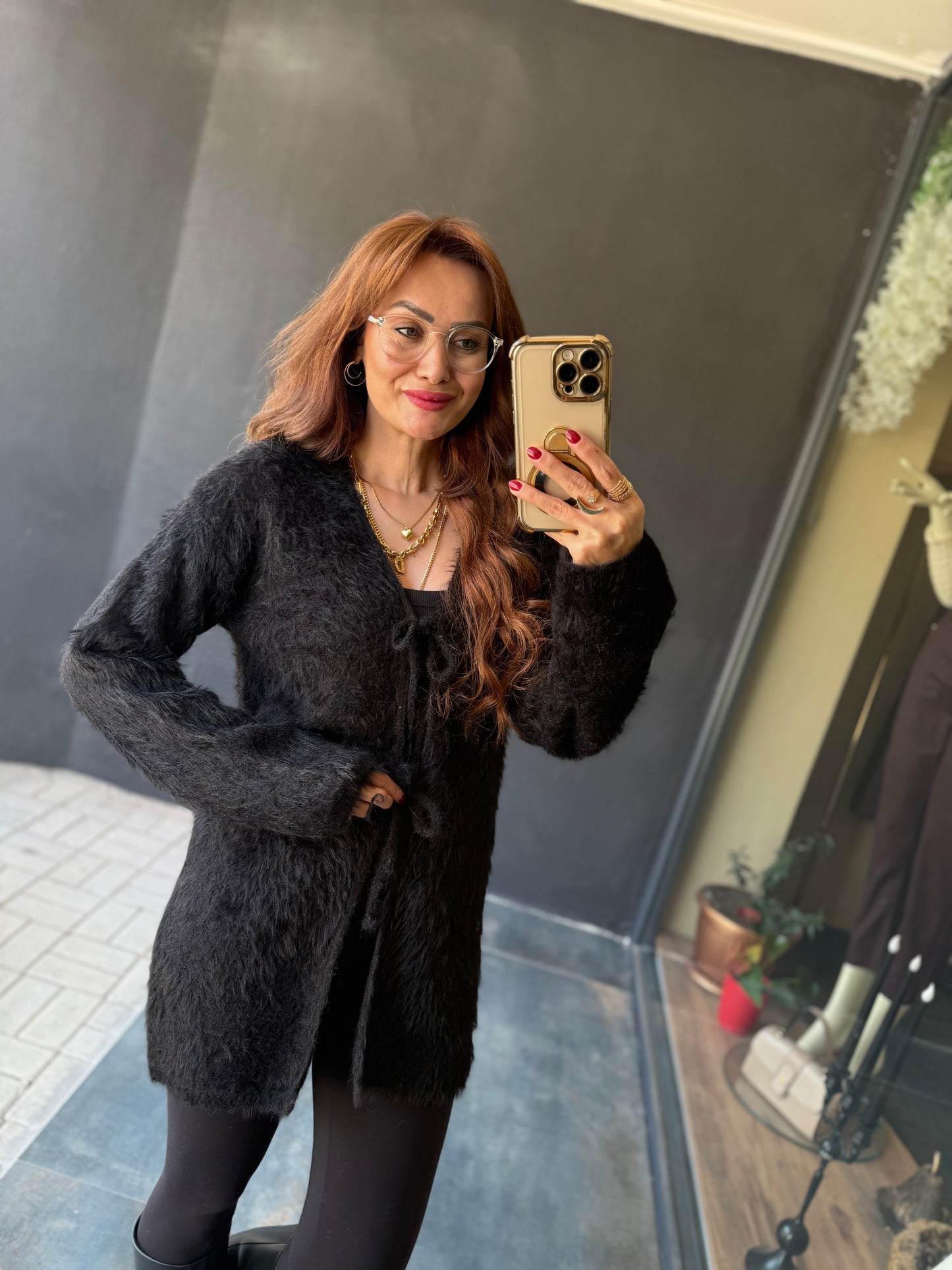 Wouy Siyah Yumoş Hırka