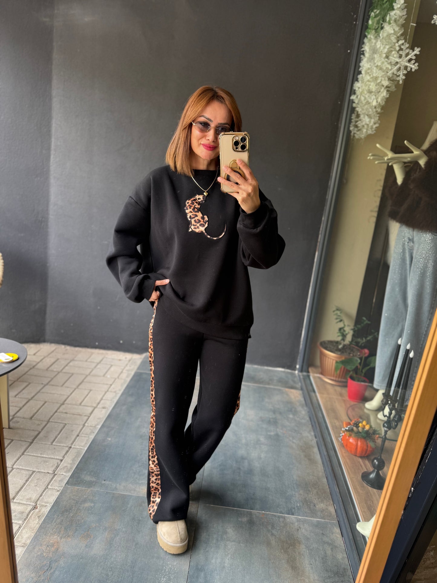 Ladima Siyah Şardonlu Eşofman Takımı