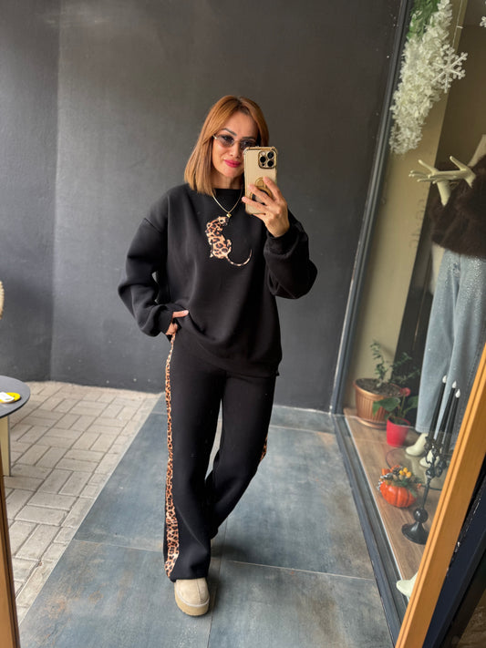 Ladima Siyah Şardonlu Eşofman Takımı