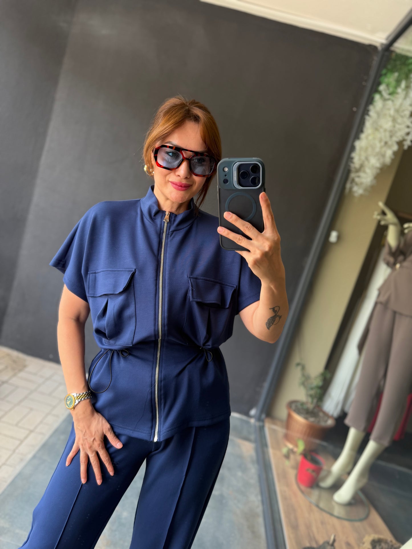 Lacivert Modal Spor Takım