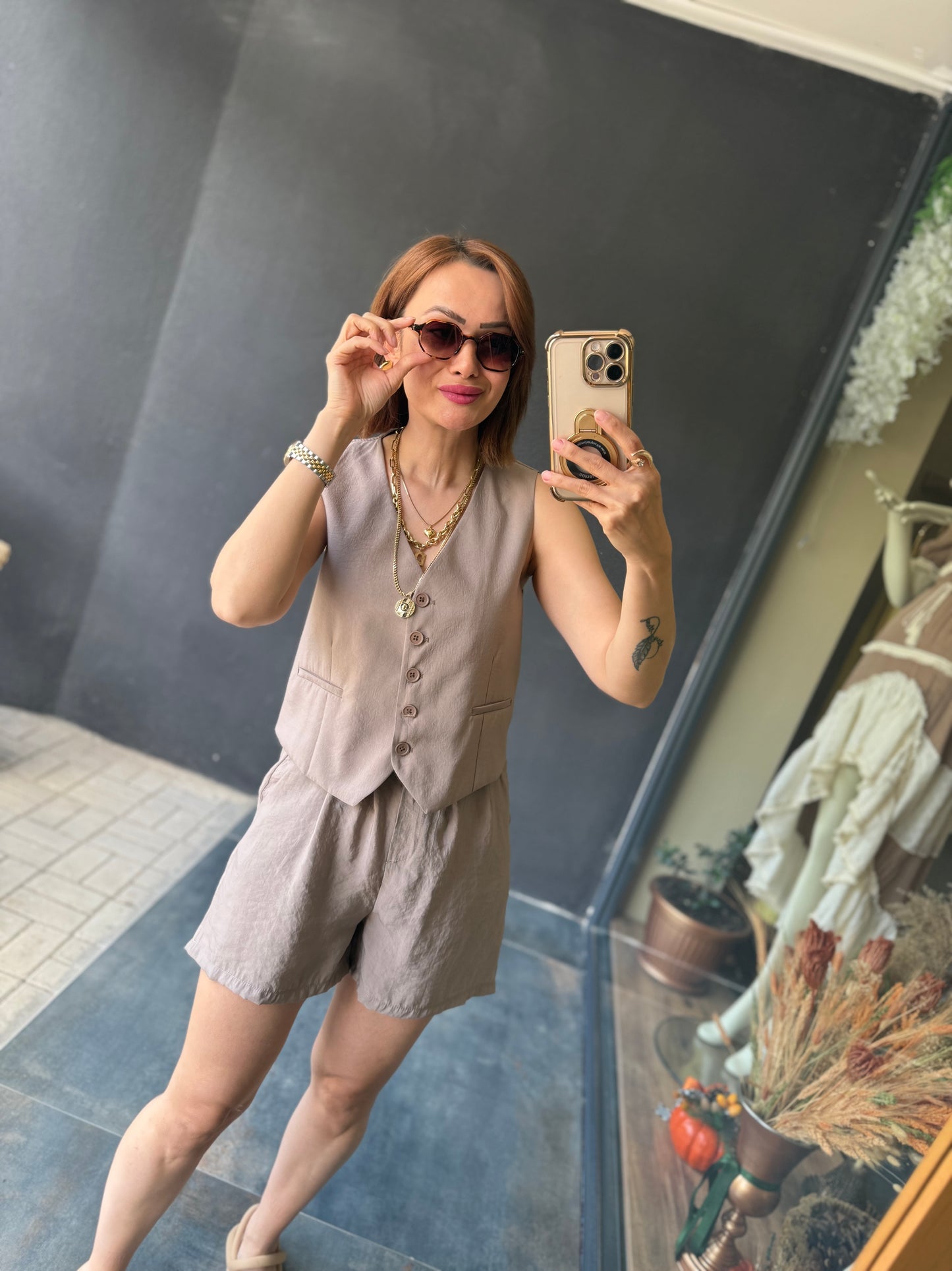 Rey Vizon Yelek & Şort Takım