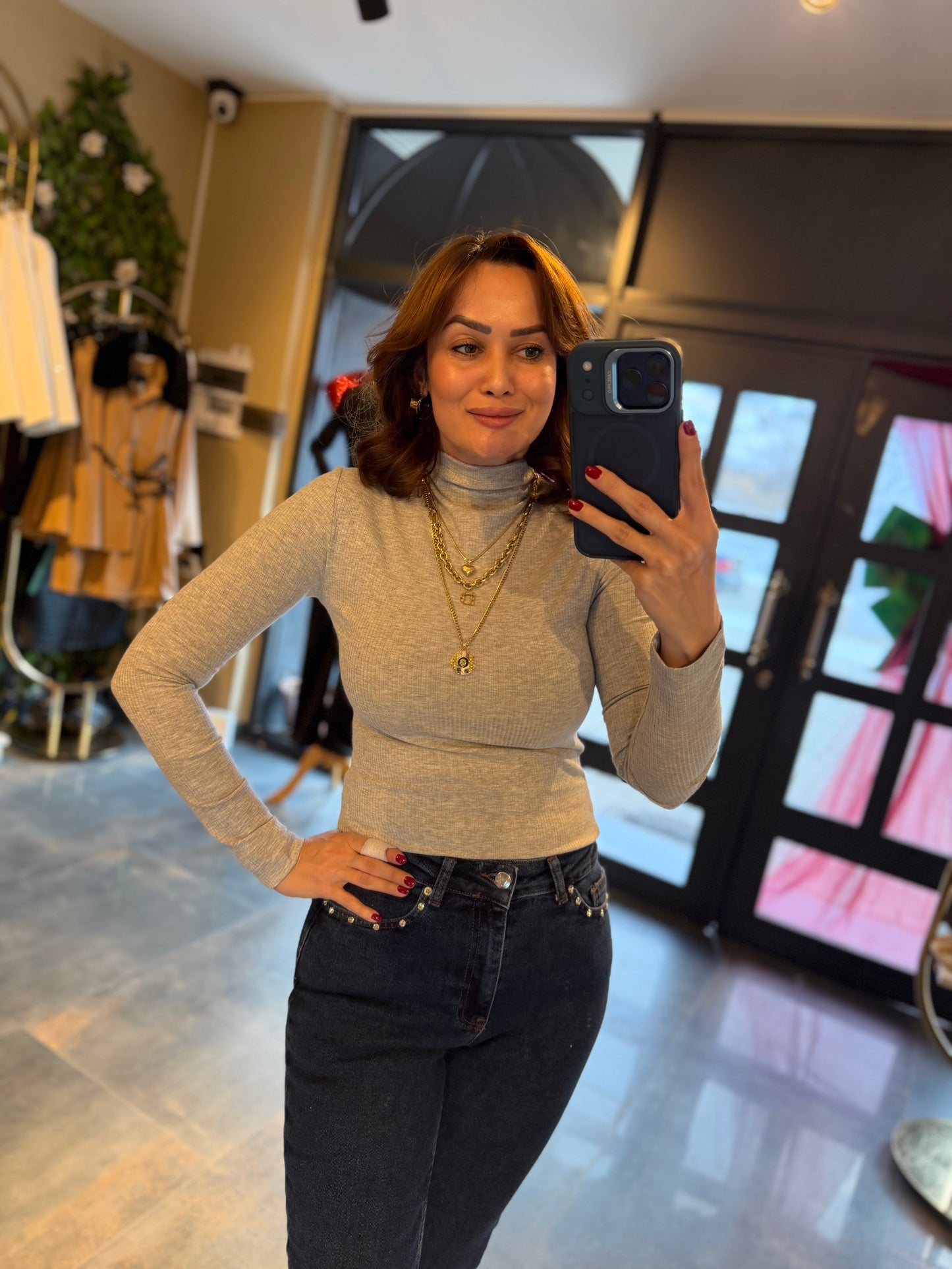 Mysecret Gri Yarım Balıkçı Body