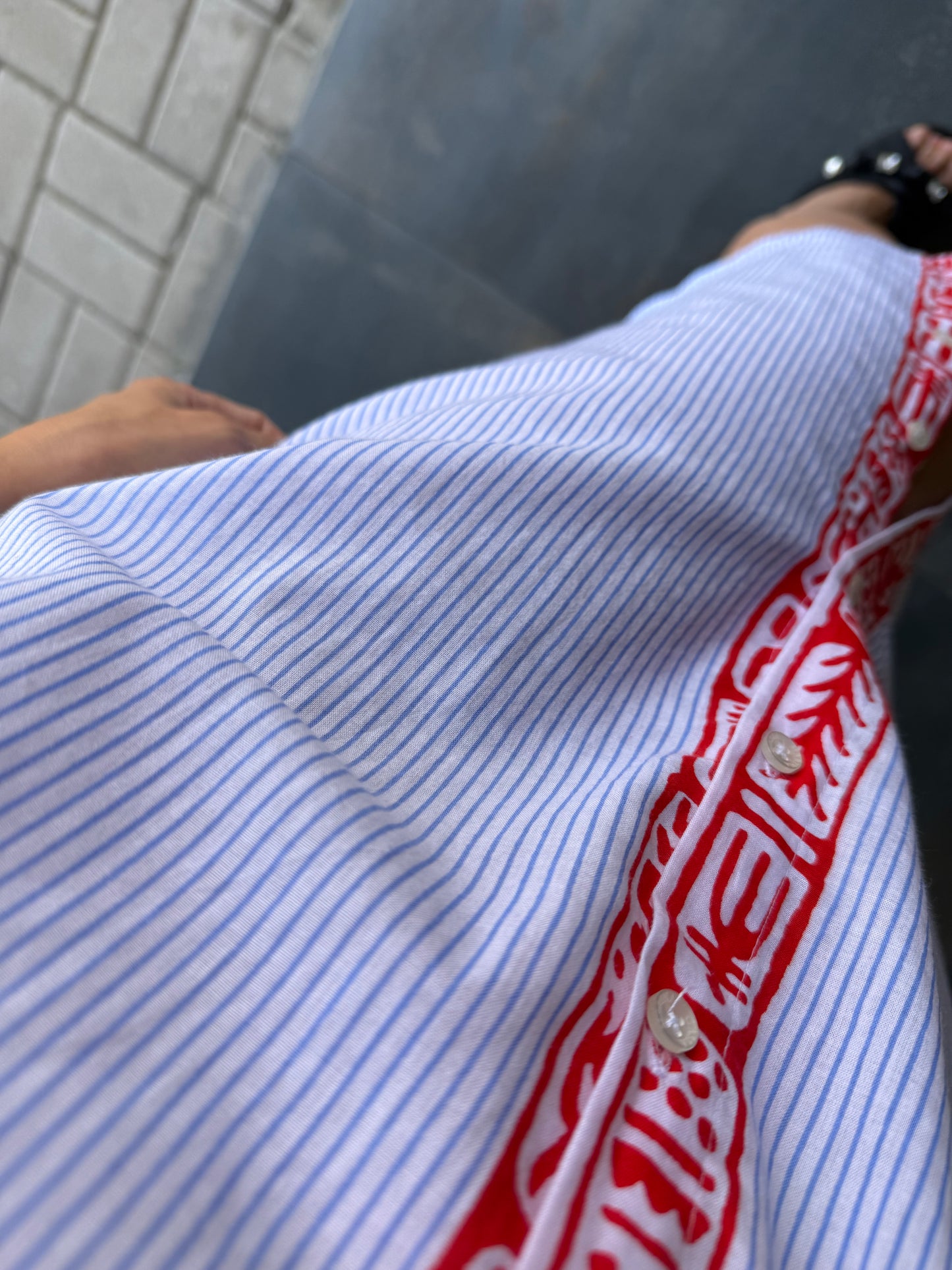 Purina Çizgili Gömlek Tunik &Elbise