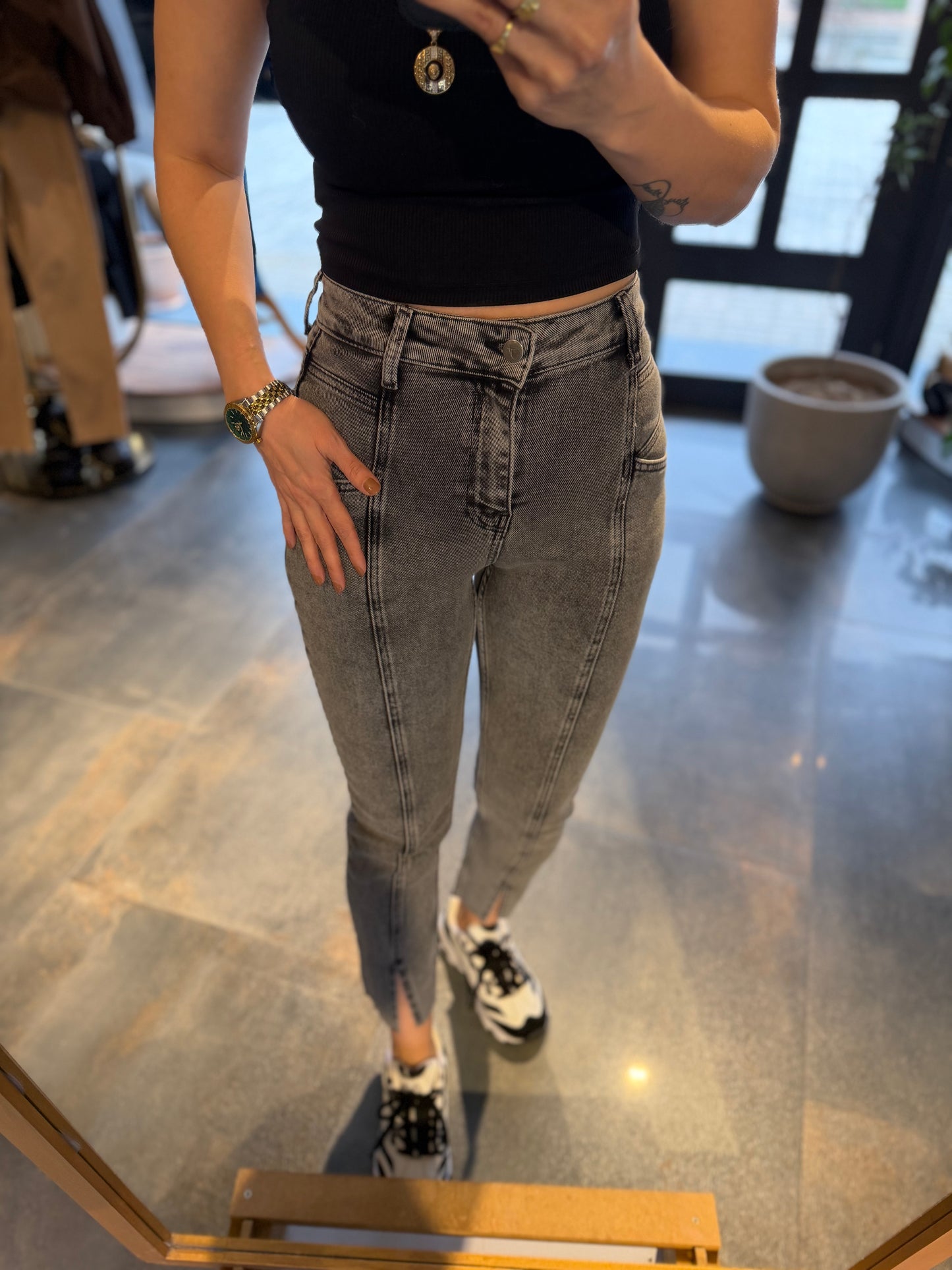 Xlove Önden Şeritli Füme Jean