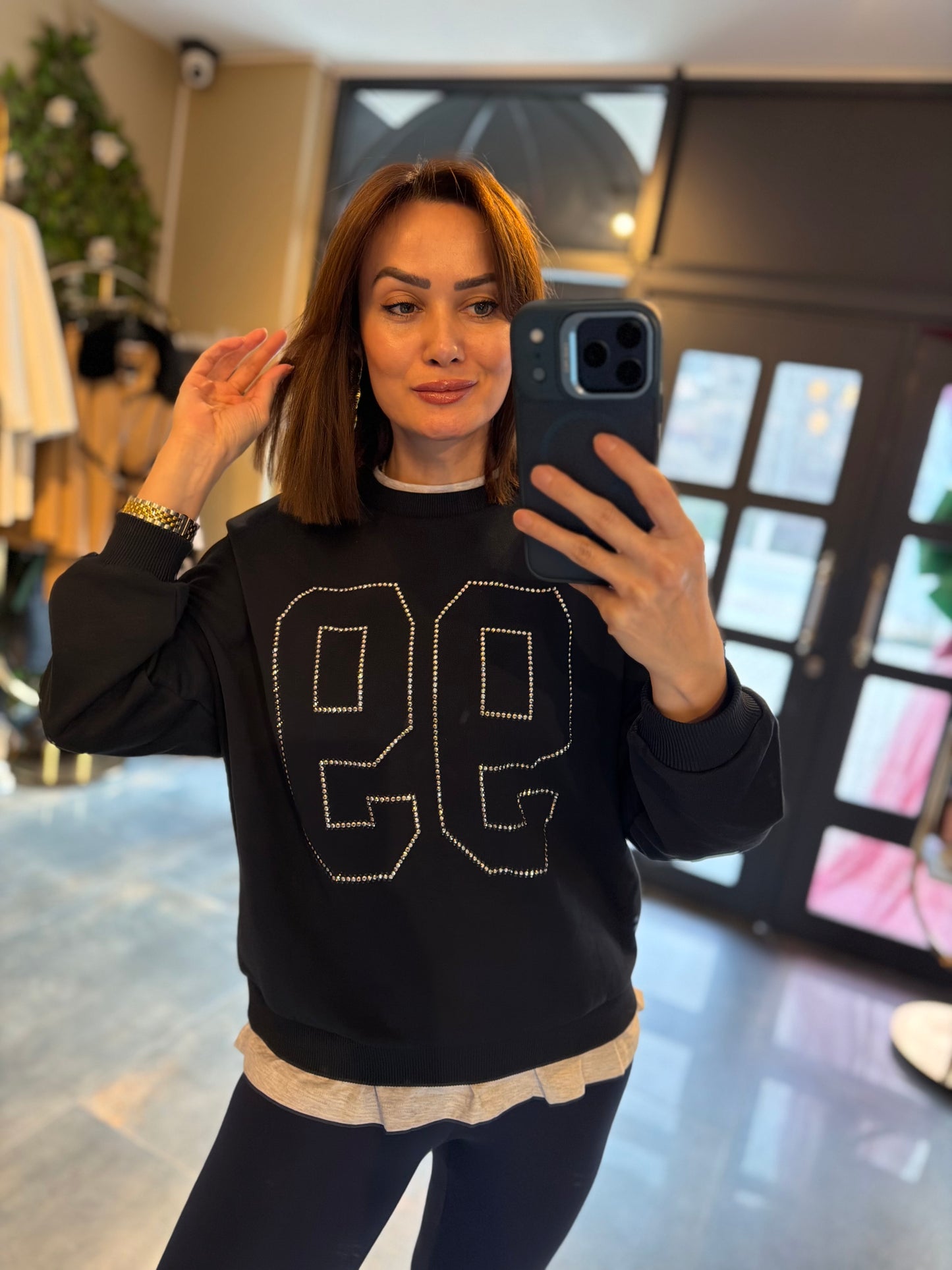 Jotila Pamuk Lacivert Sweat