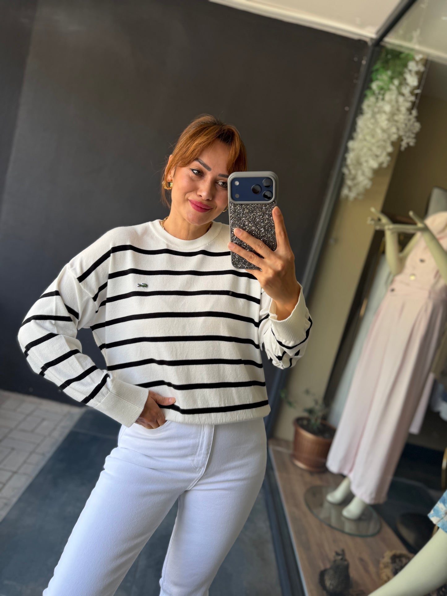 Mireva Siyah Çizgili Triko