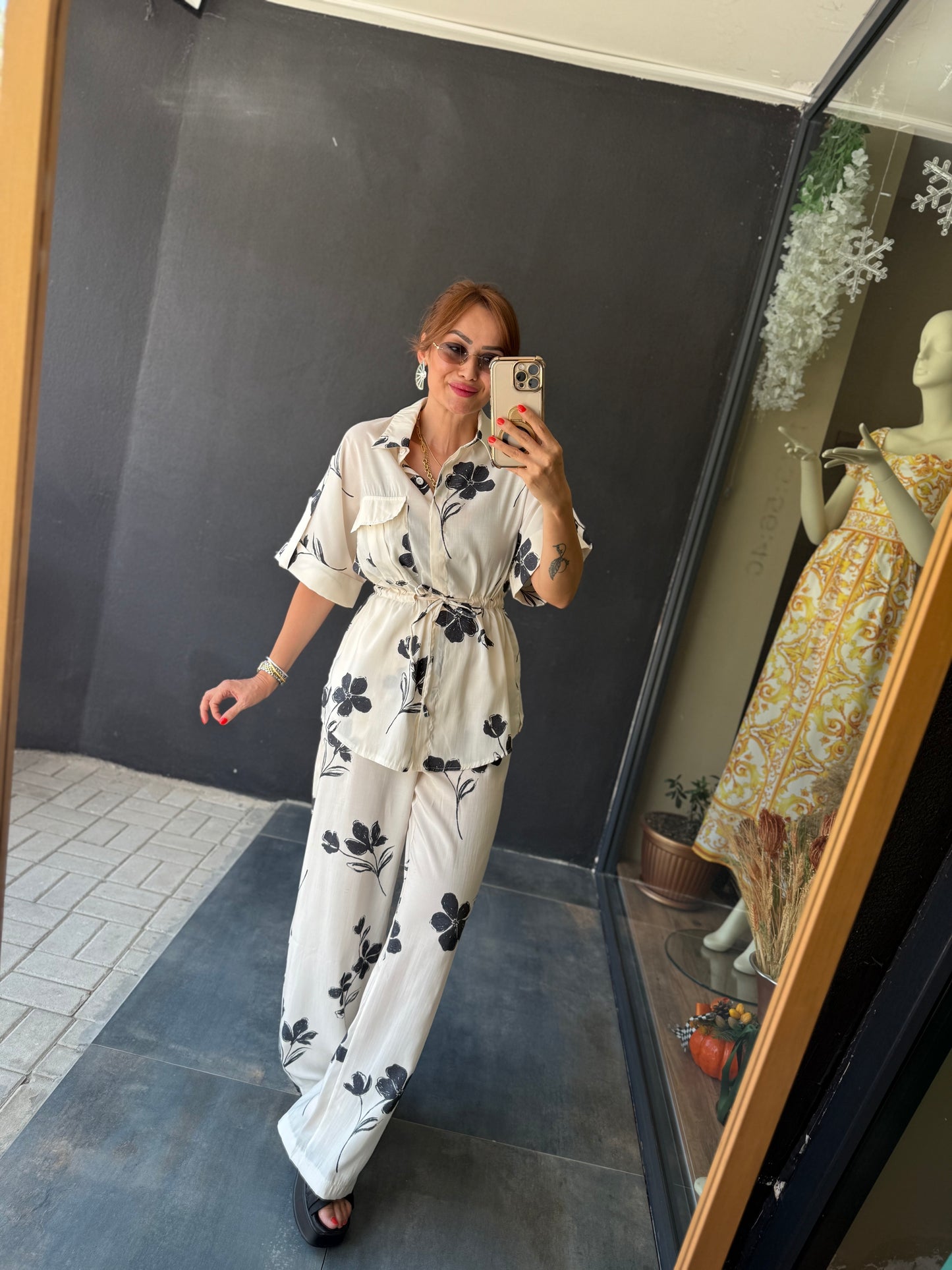 Ateks Pamuklu Gömlek & Pantolon Takım