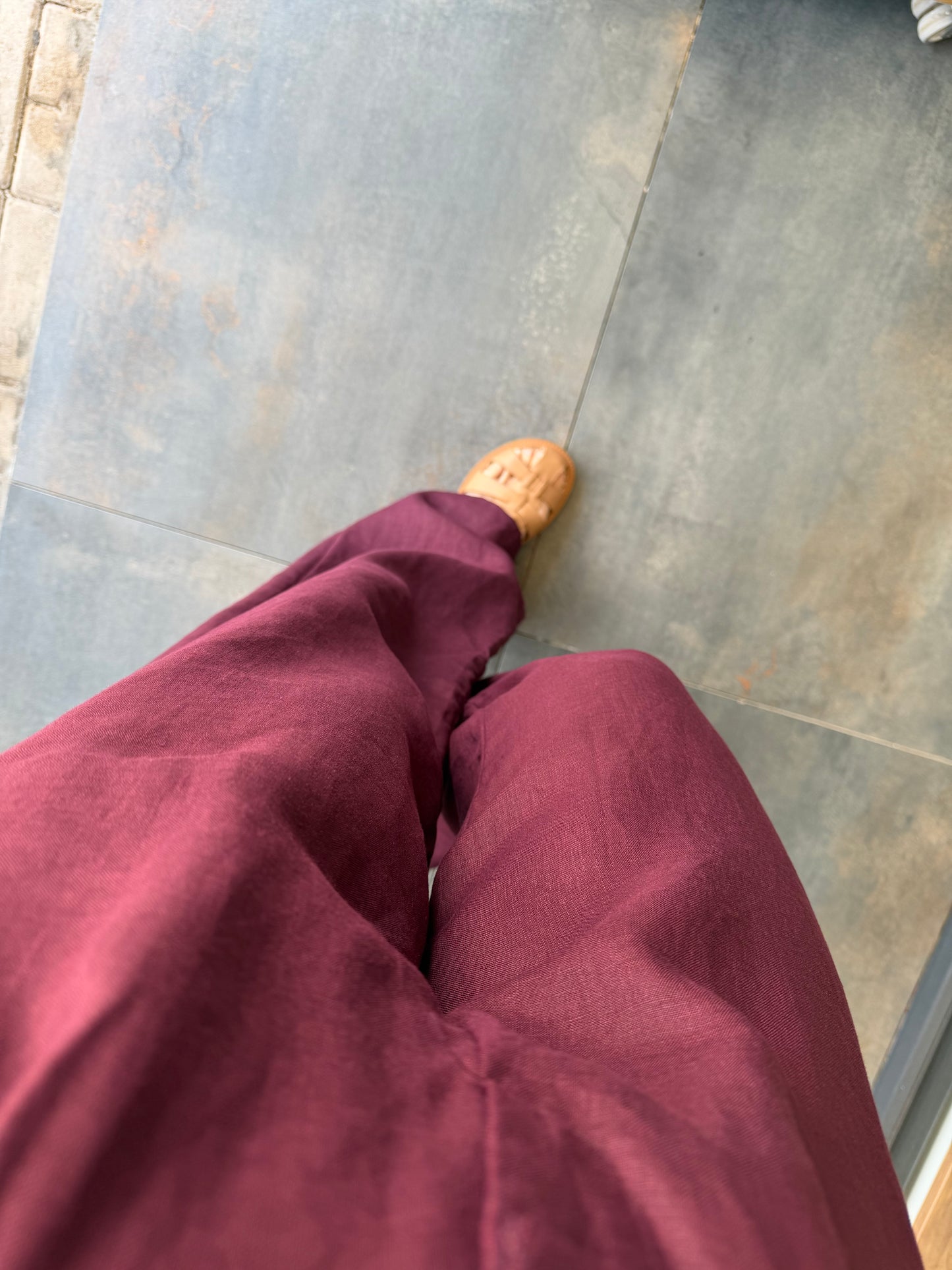 Bordo Premium Keten İkili Takım