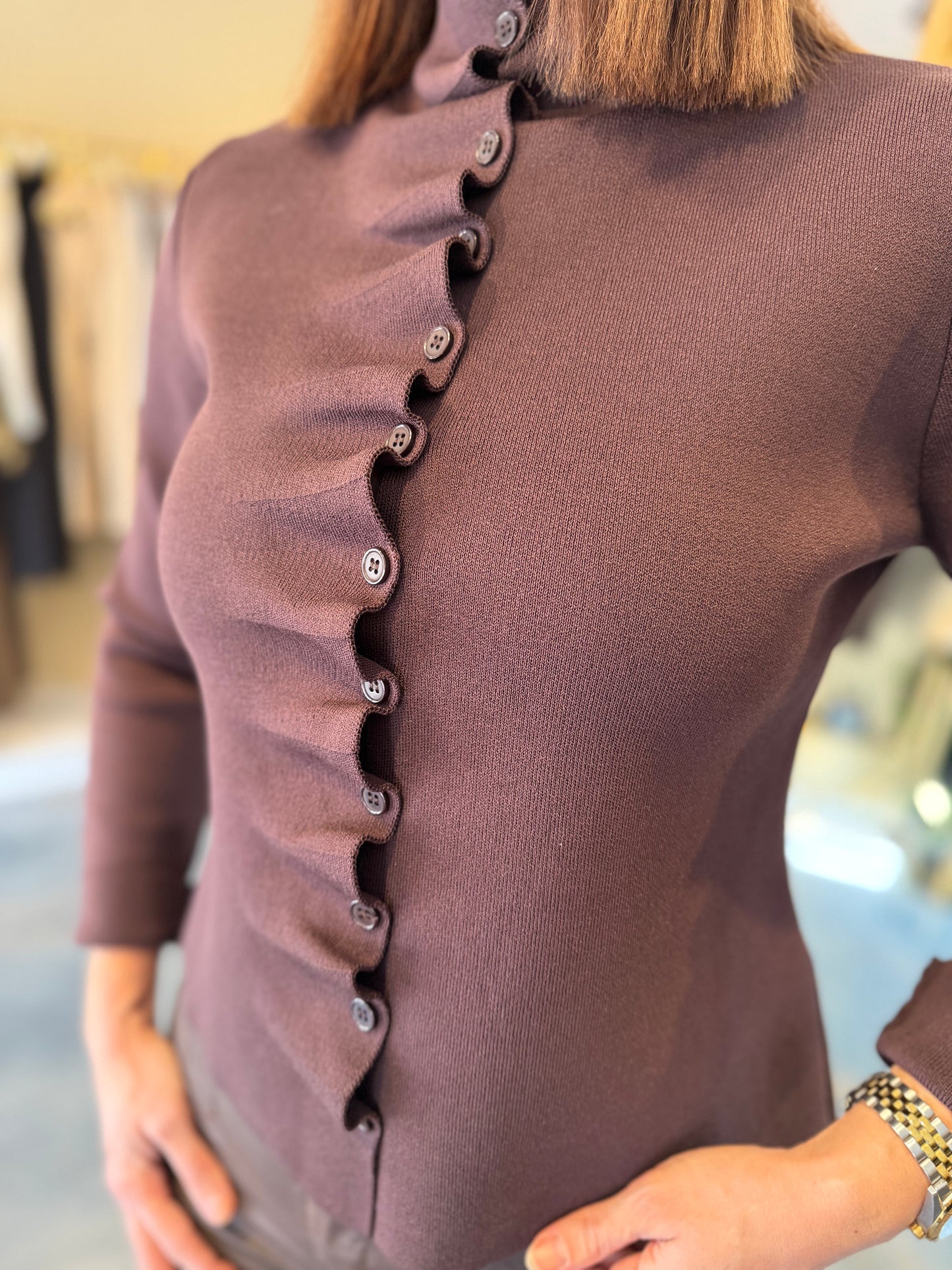 Vestido Elit Triko Kahve Bluz