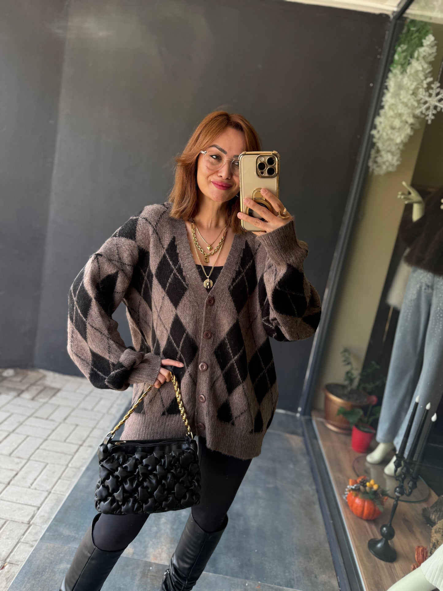 Ruzy Kahve Kaşmir Hırka