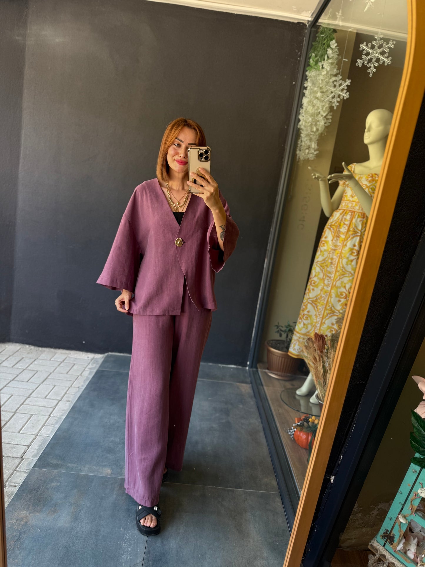 Ozyi Bordo Tensel Takım