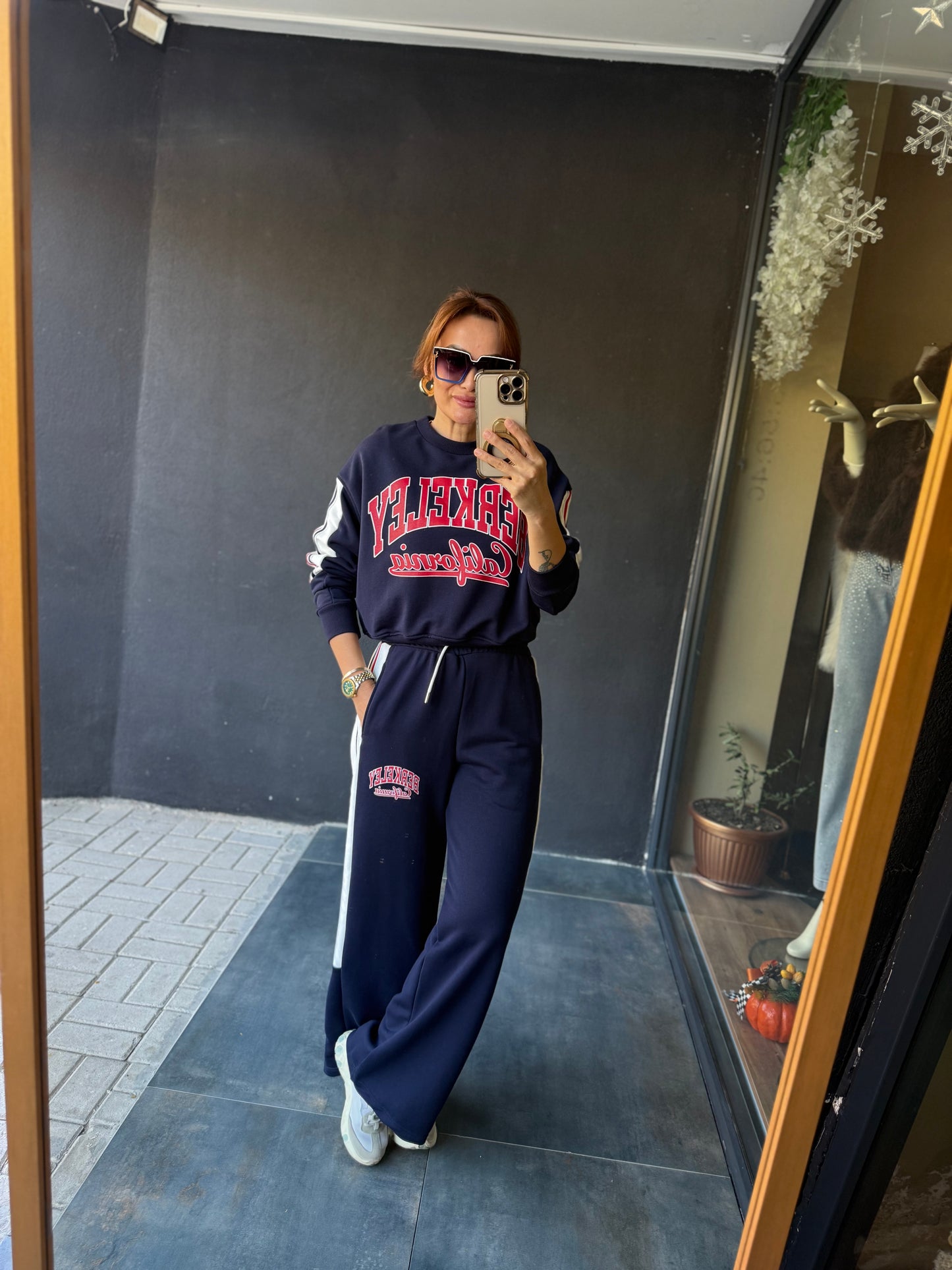 Minty Lacivert Palazzo Eşofman Takımı