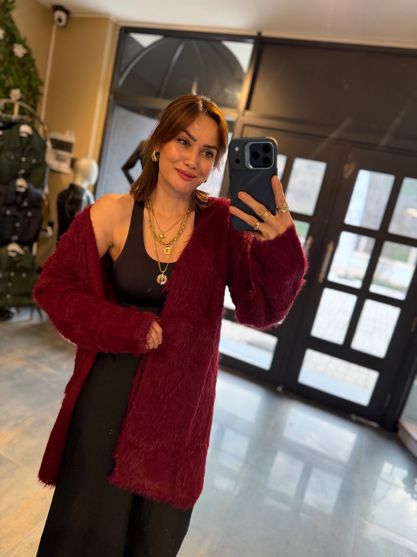 Karnaval Bordo Yumoş Hırka