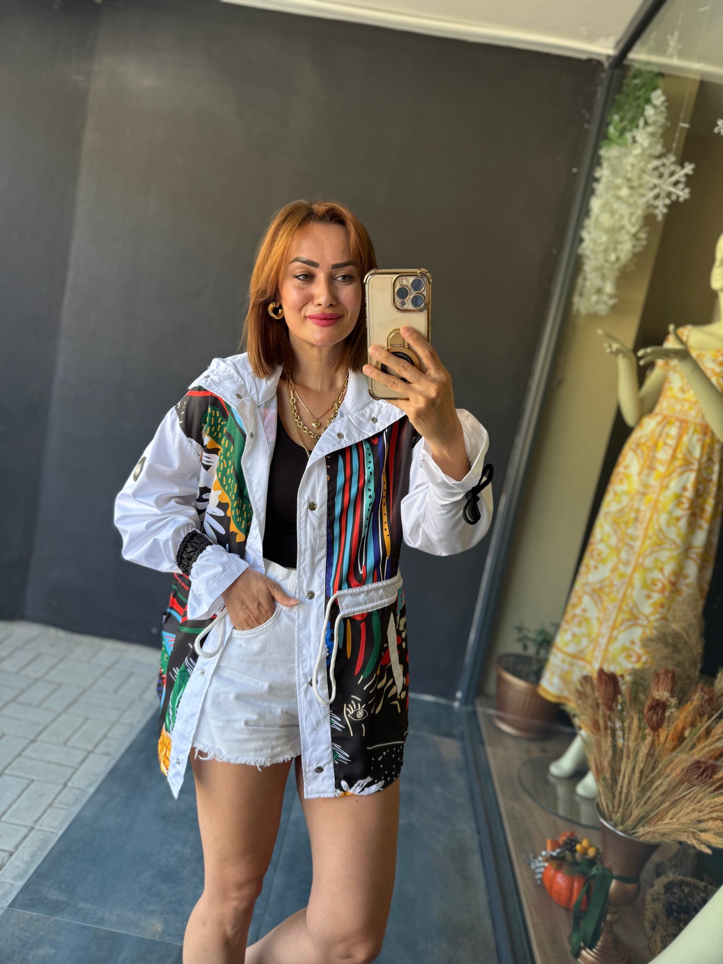 S.c.h Beyaz Trenchcoat