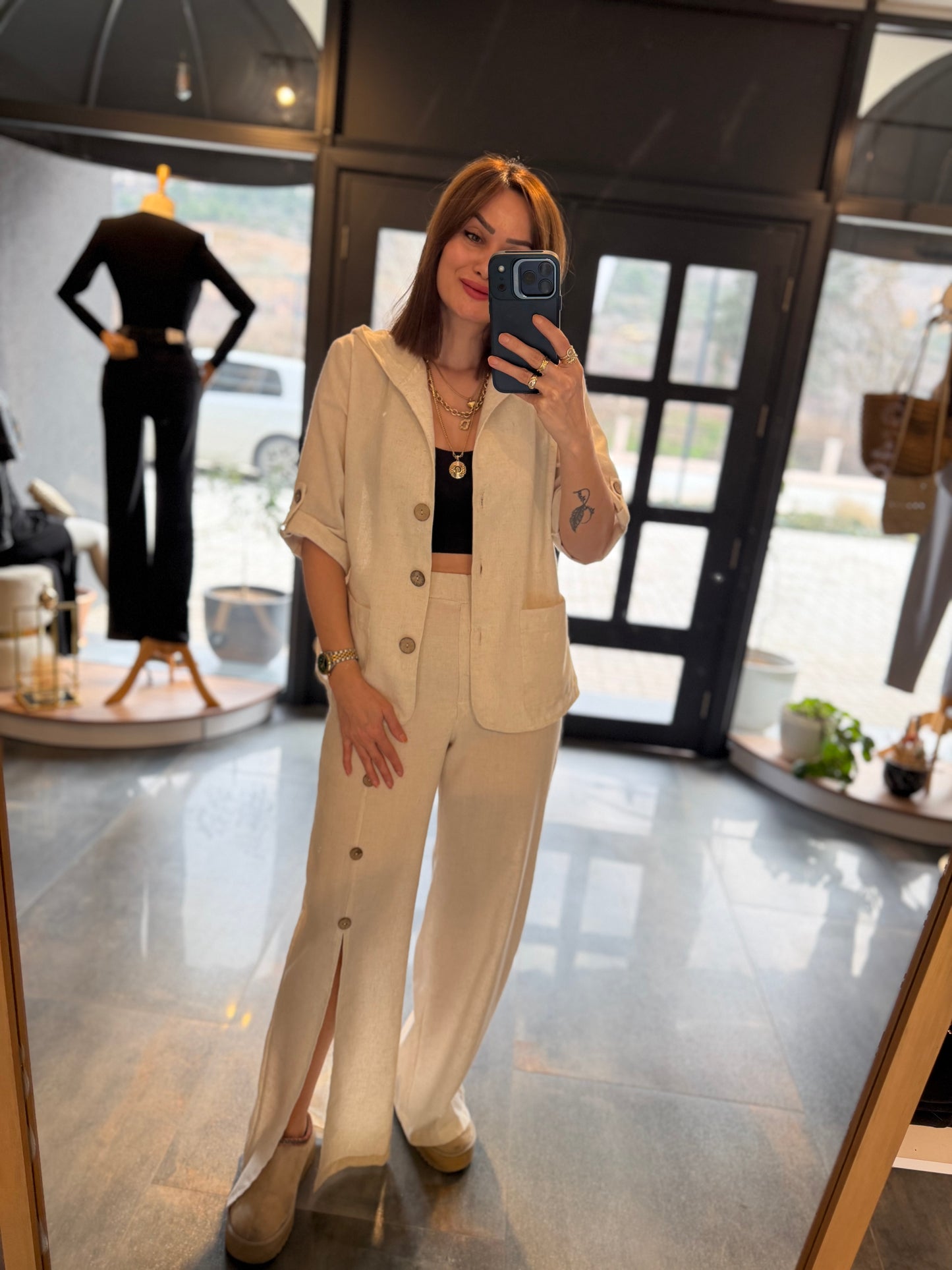 Young Keten Ceket &Pantolon Takımm