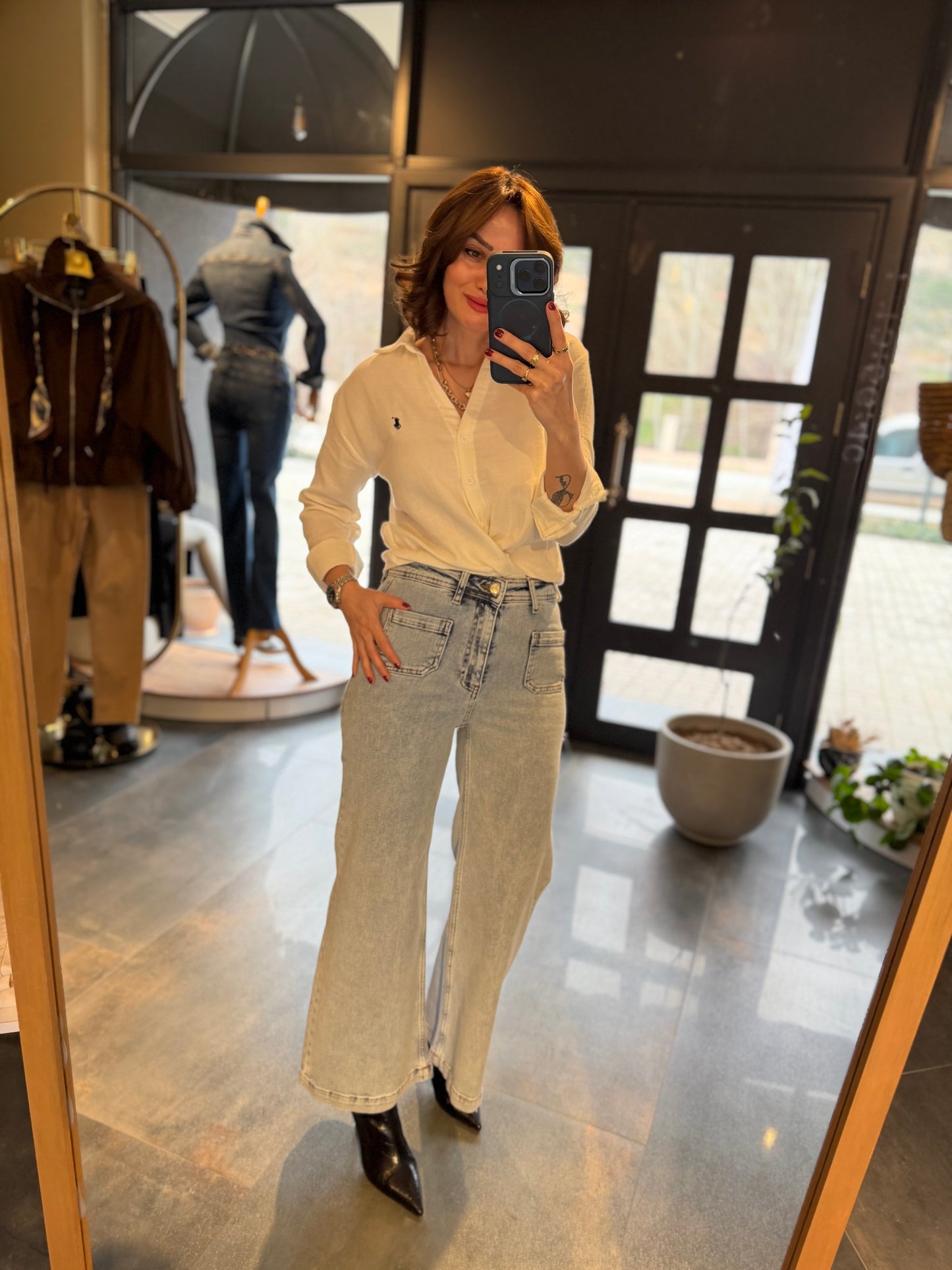 Xlove Buz Mavi Midi Boy Jean