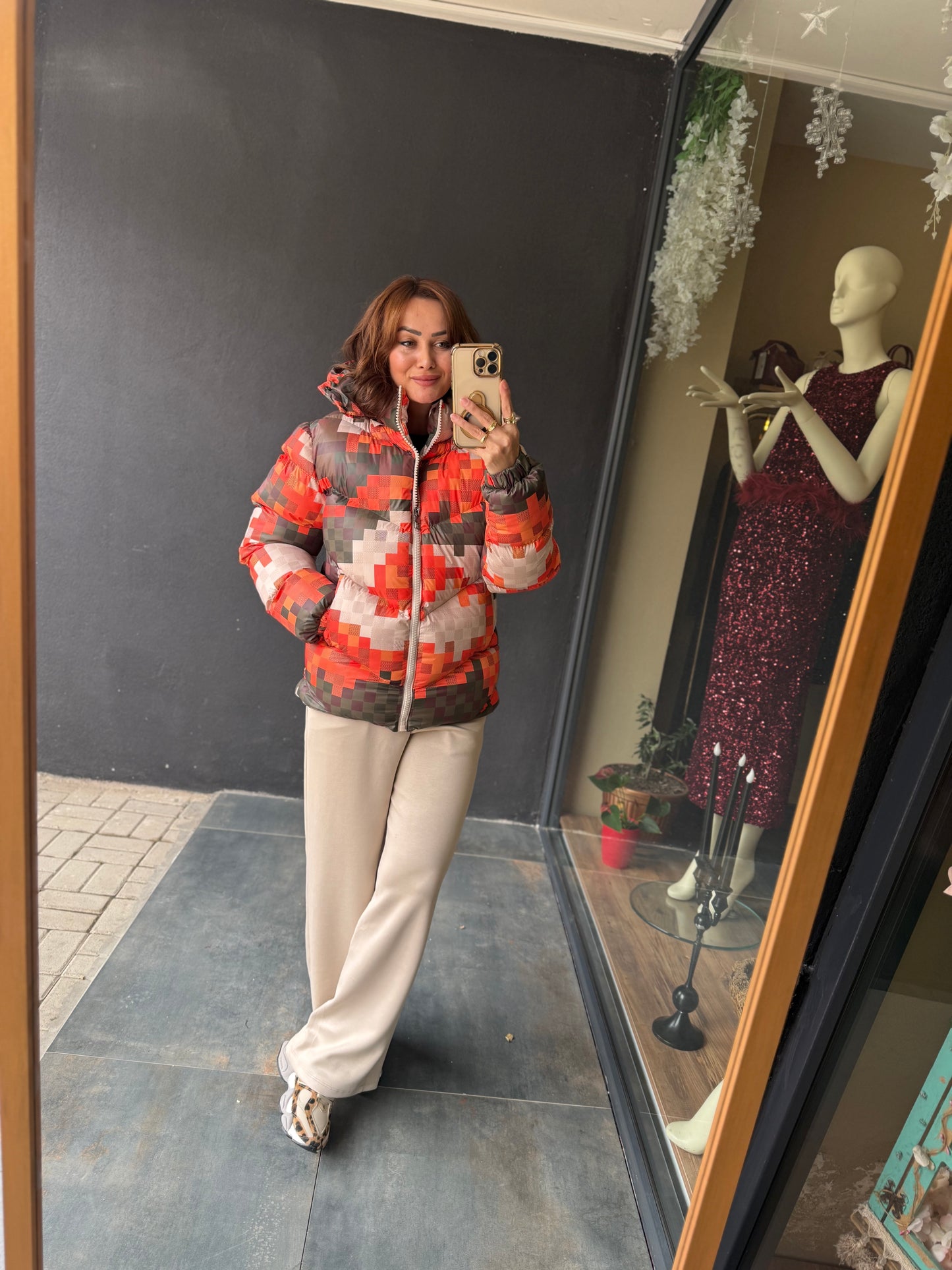 Ayny Turuncu Unisex Şişme Mont