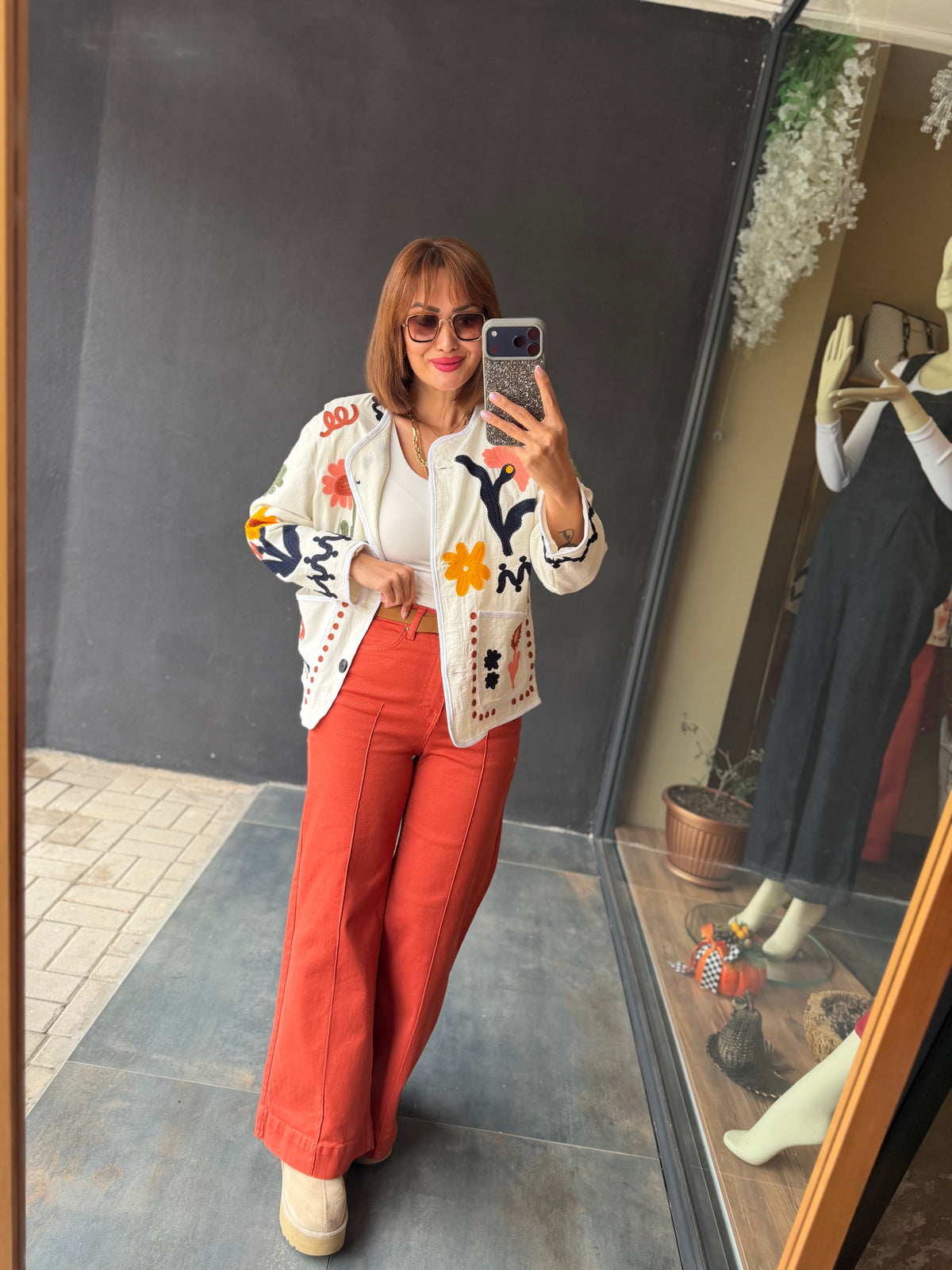Portofino Beyaz Punch Ceket
