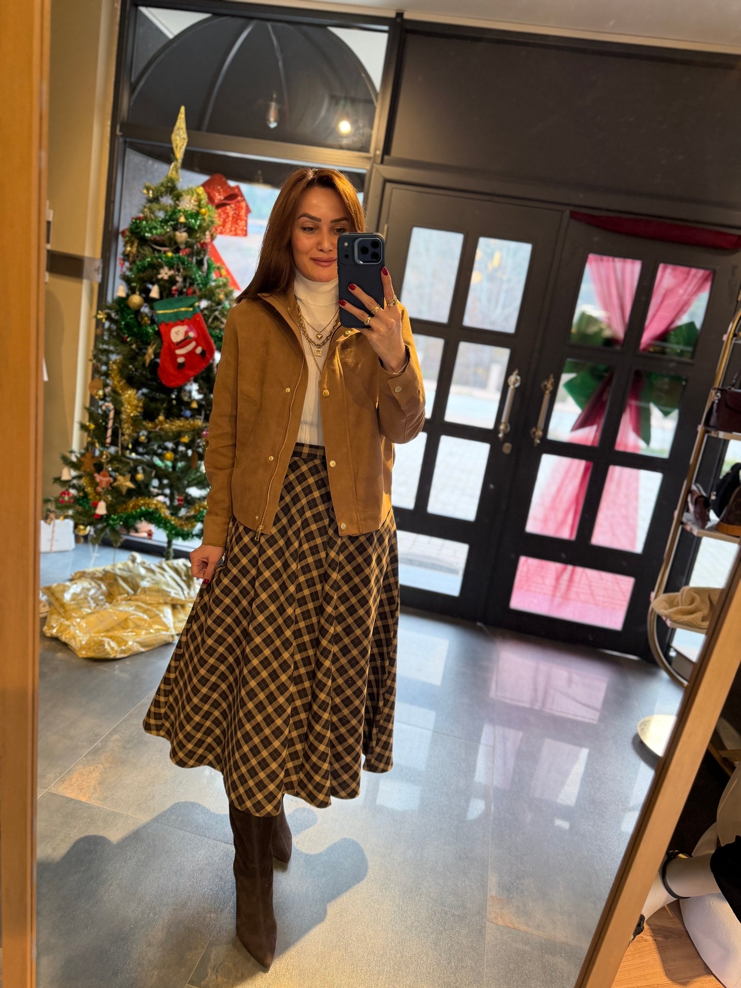 Moog Taba Süet Bomber Ceket