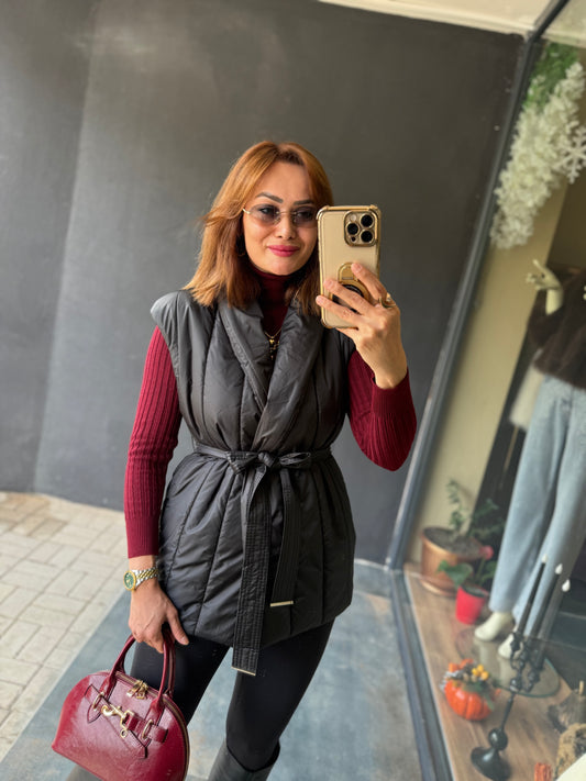 Swena Siyah Puffy Yelek
